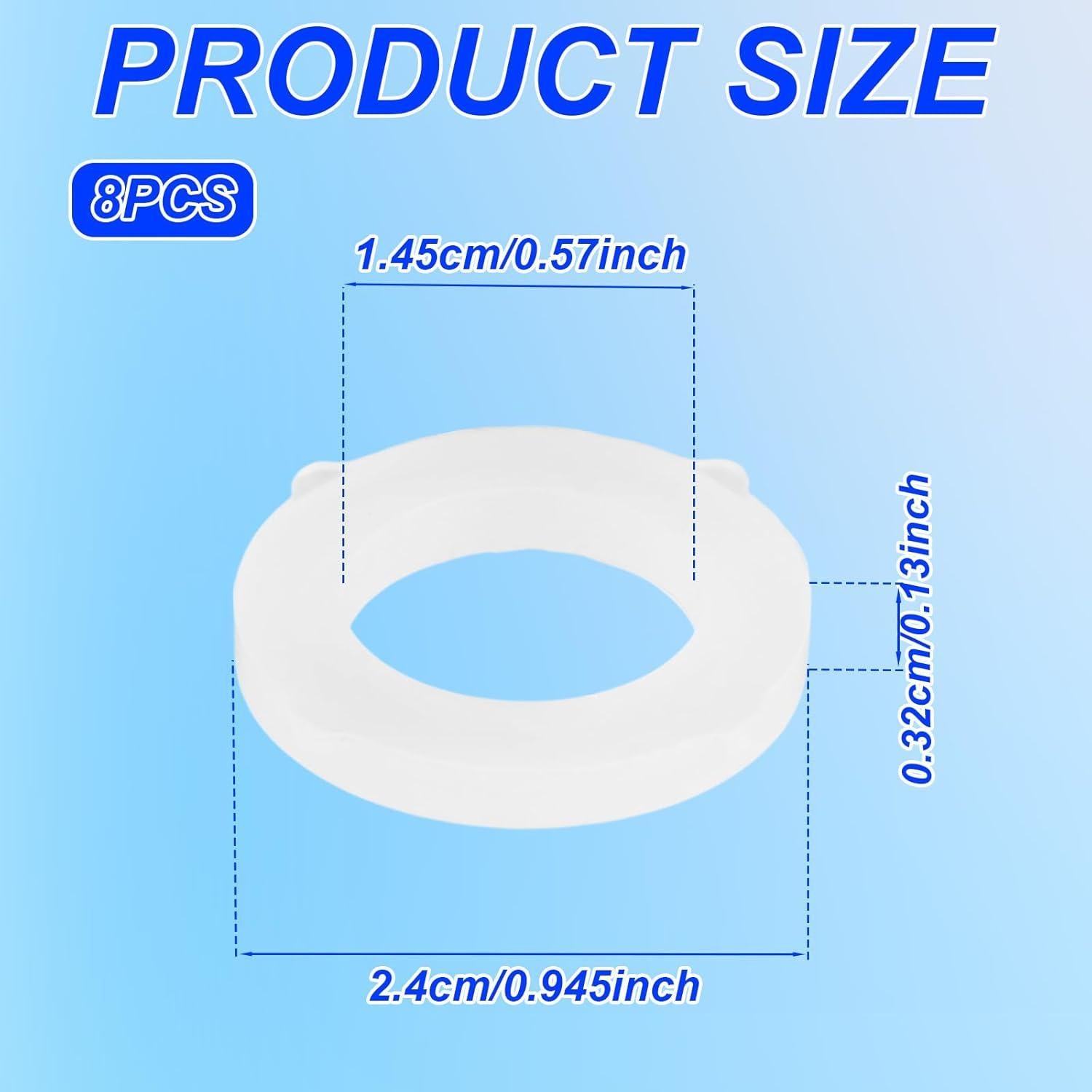 8 Sellos de Junta de Reemplazo Tinoaly para Filtros de Agua 24mm