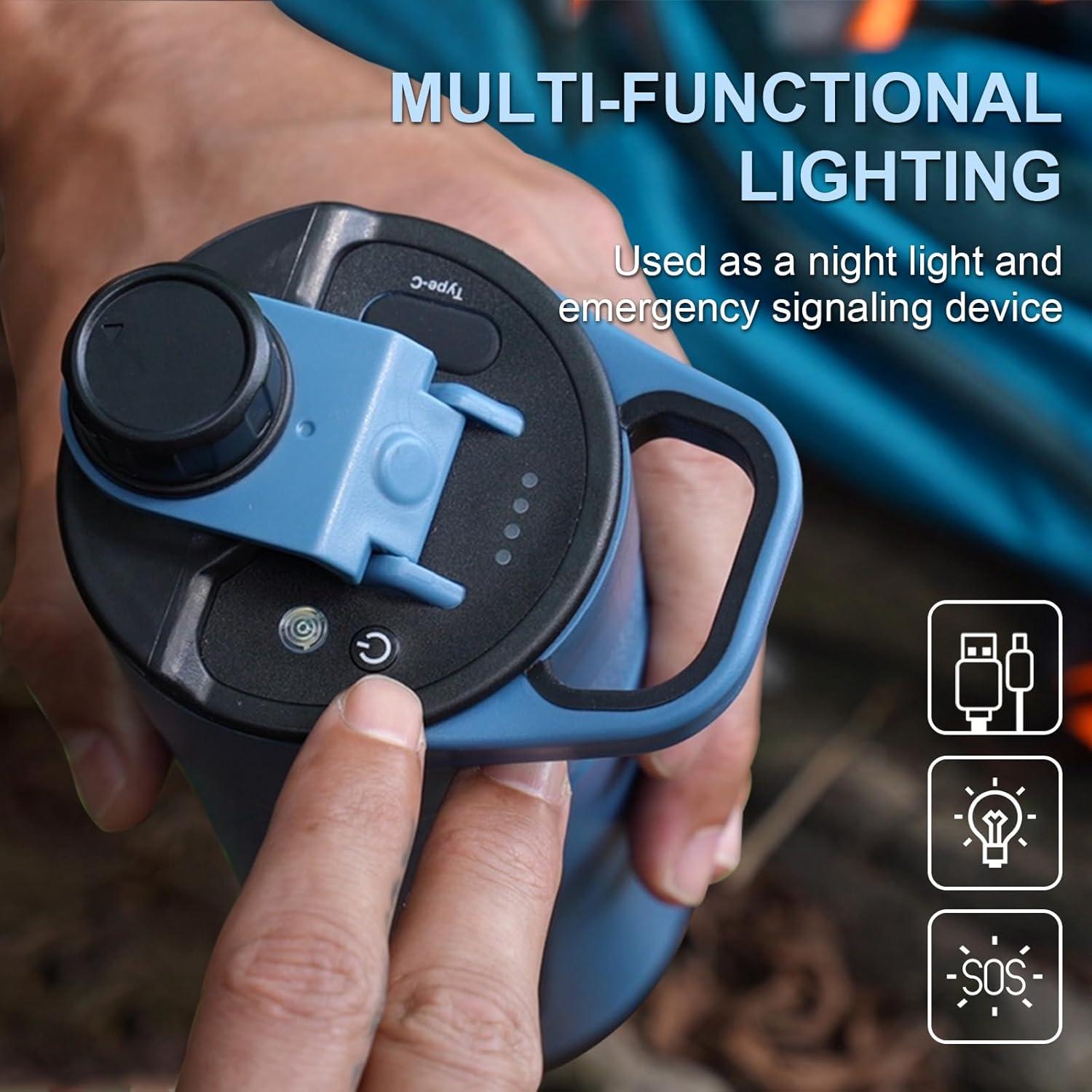 Purificador de Agua Eléctrico SurviMate 650ml con Filtro y Luz