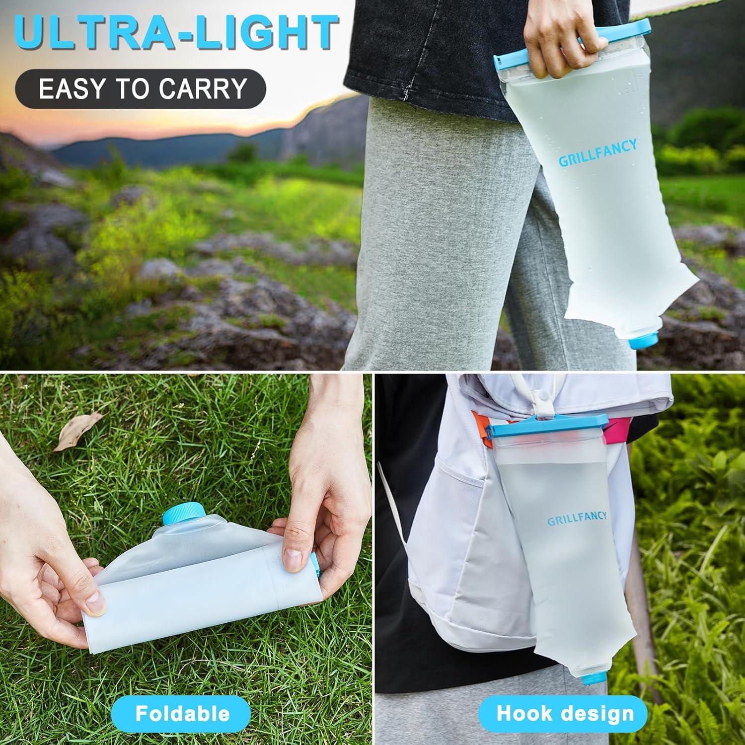 Bolsa de Agua 2L GRILLFANCY TPU Ecológica para Camping y Senderismo