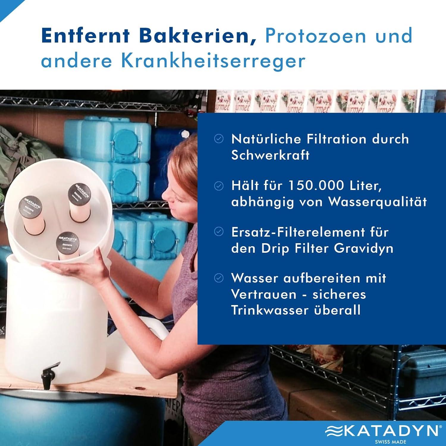 Filtro de Reemplazo Katadyn Gravidyn 20720 Cerámico 0.2µm