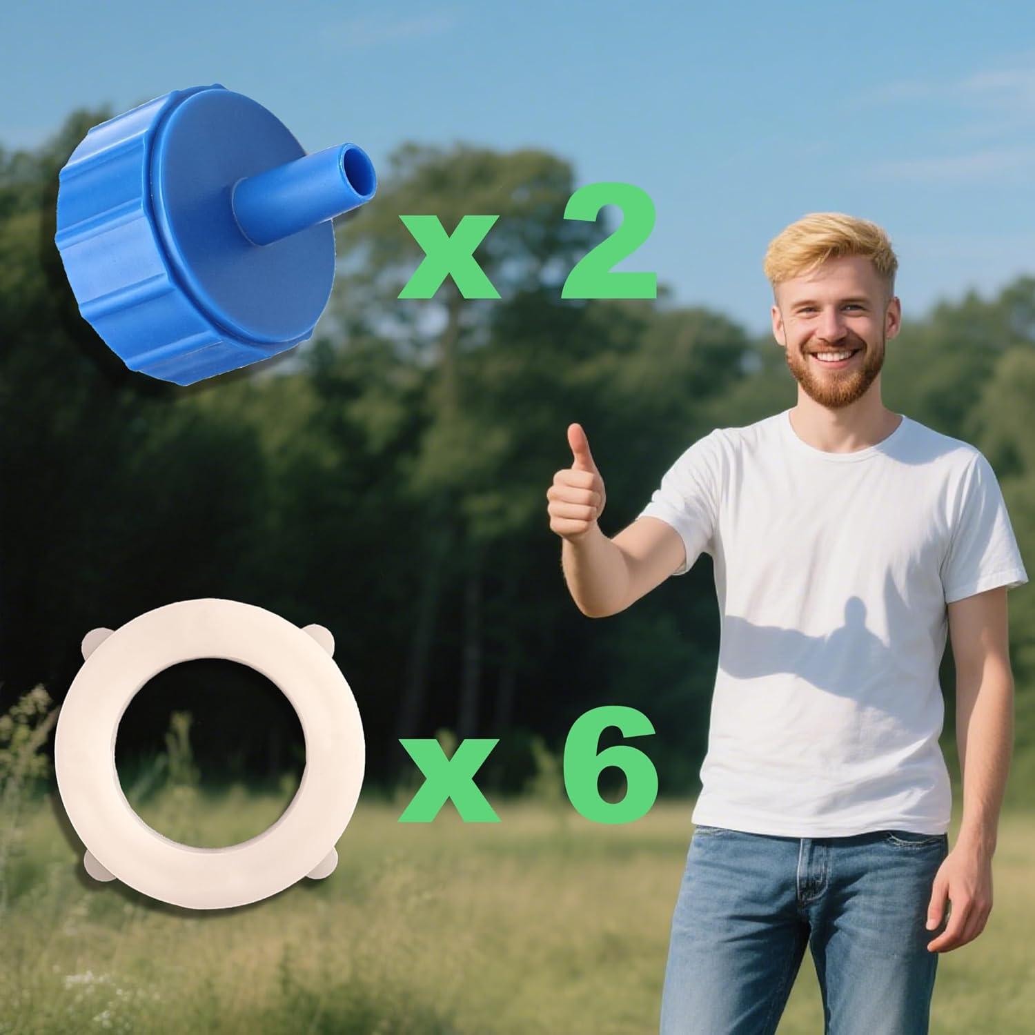 Paquete de 6 Juntas y 2 Adaptadores LeoTube para Filtro Sawyer