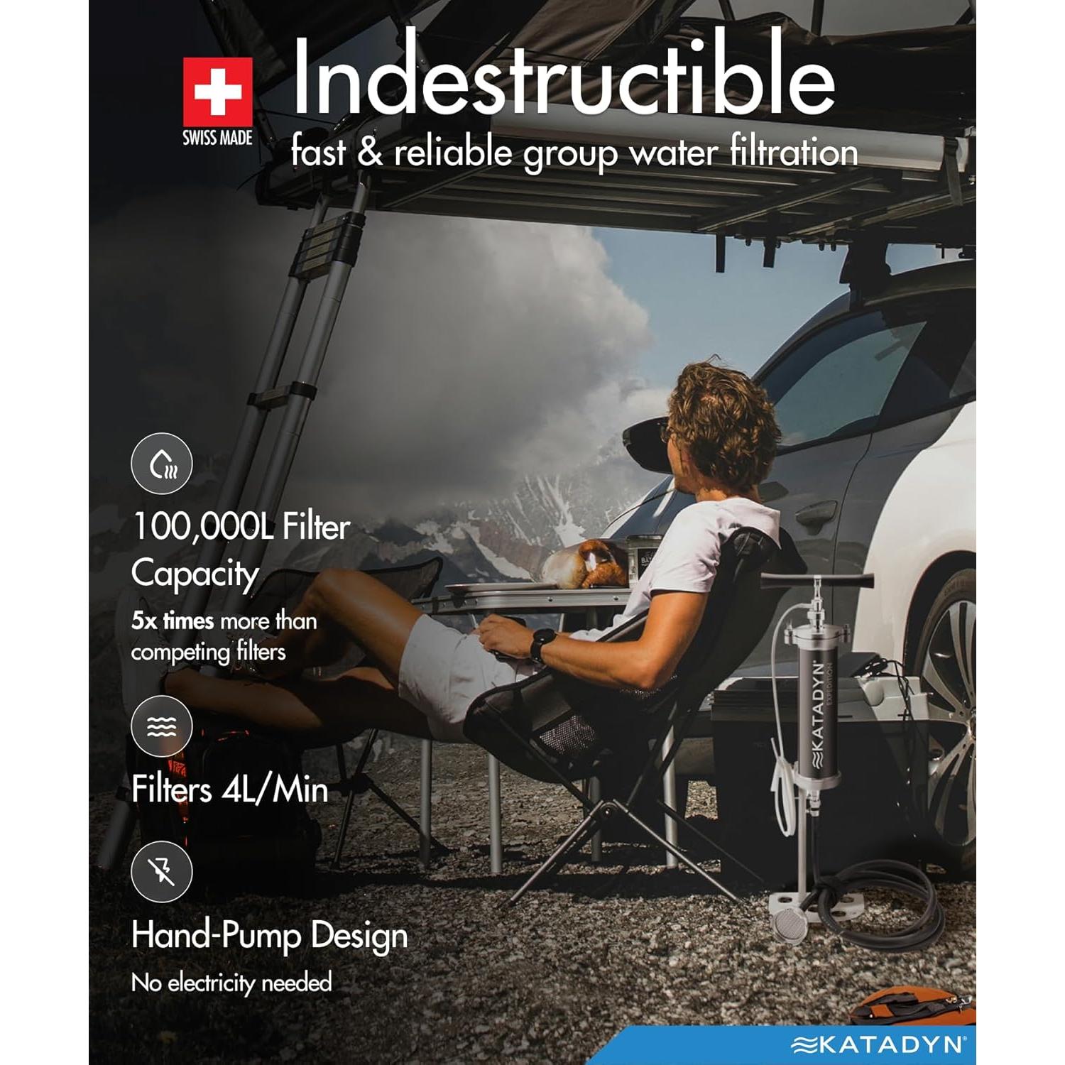 Filtro de Agua Katadyn KFT Expedition 100,000L Cerámico Plata