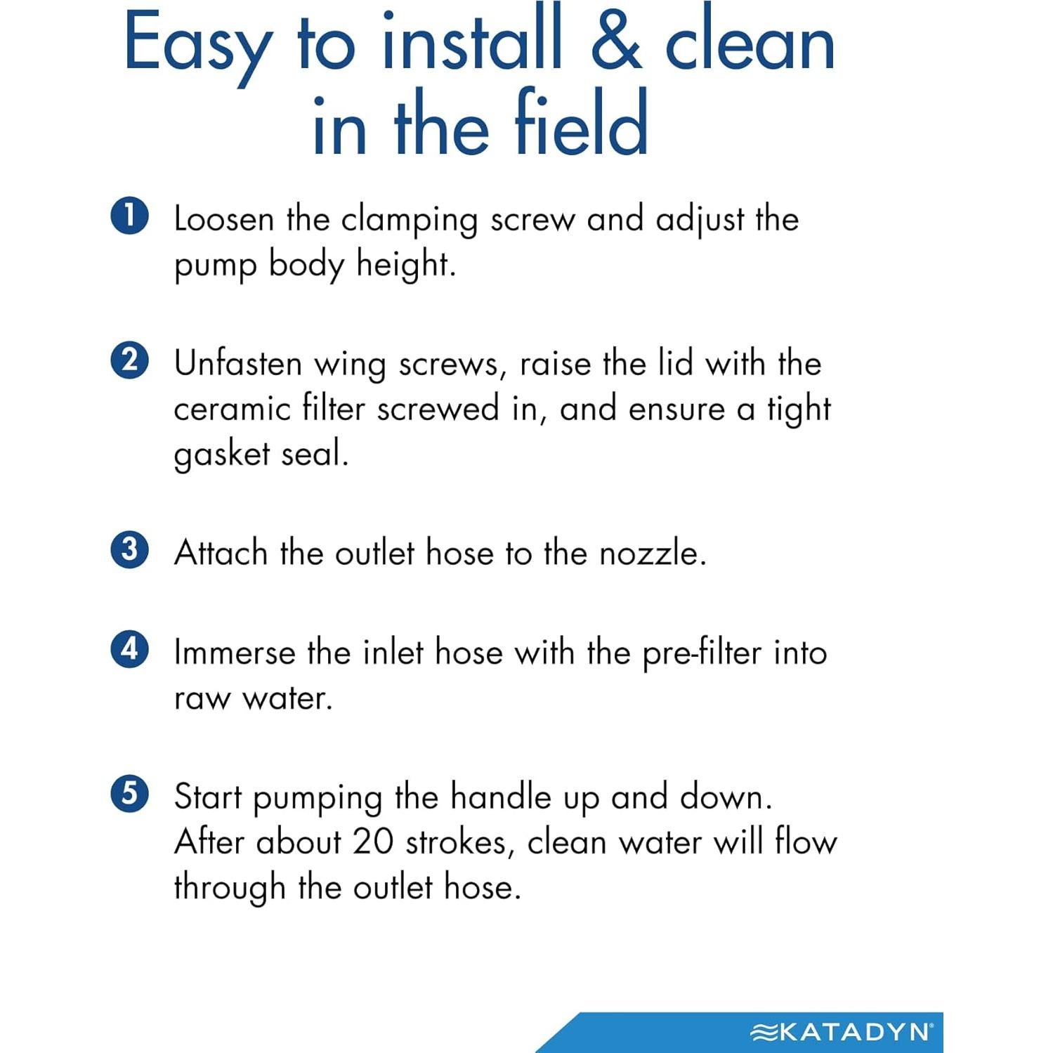 Filtro de Agua Katadyn KFT Expedition 100,000L Cerámico Plata