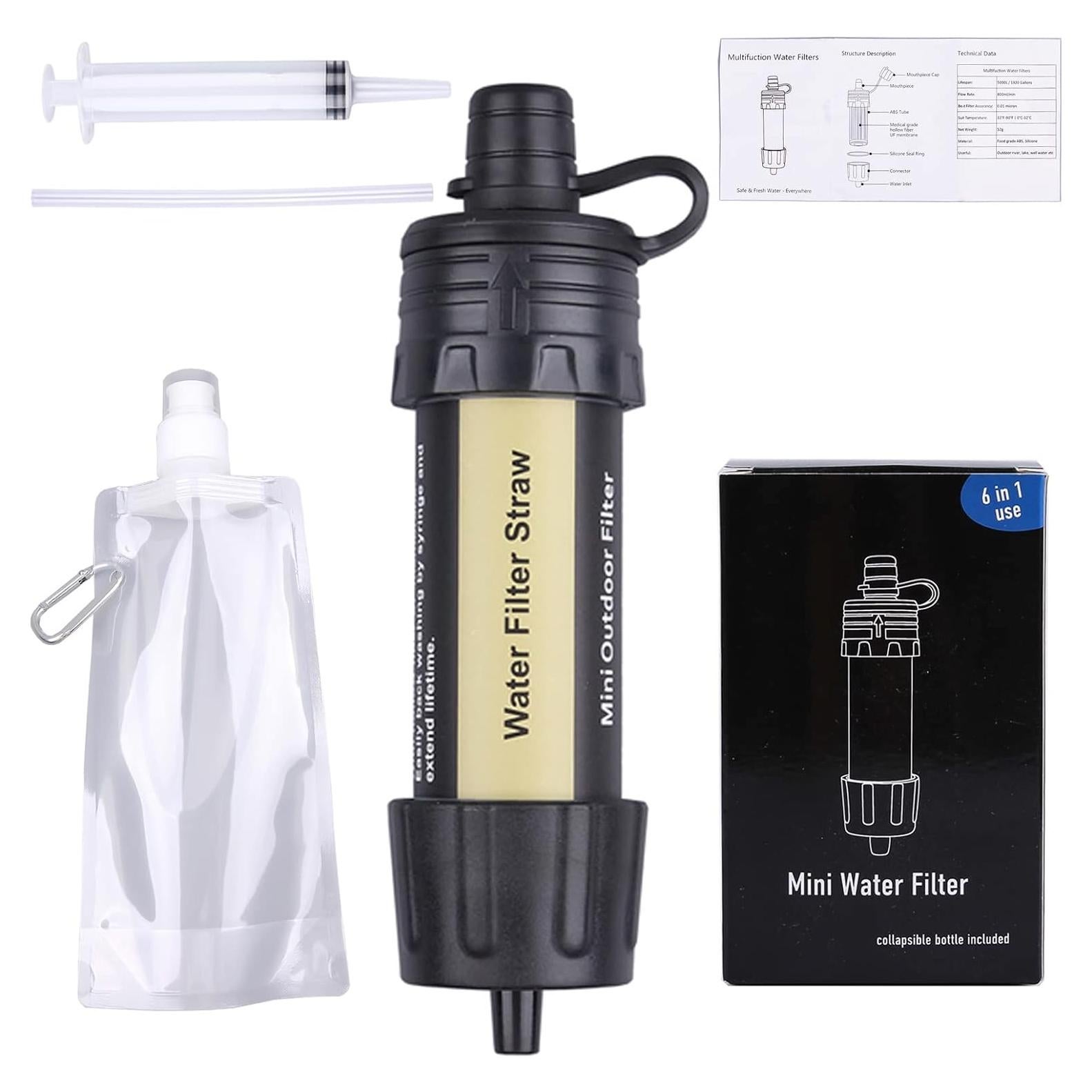 Filtro de Agua Portátil LACUCINO Expedición 0.01µm 100000L