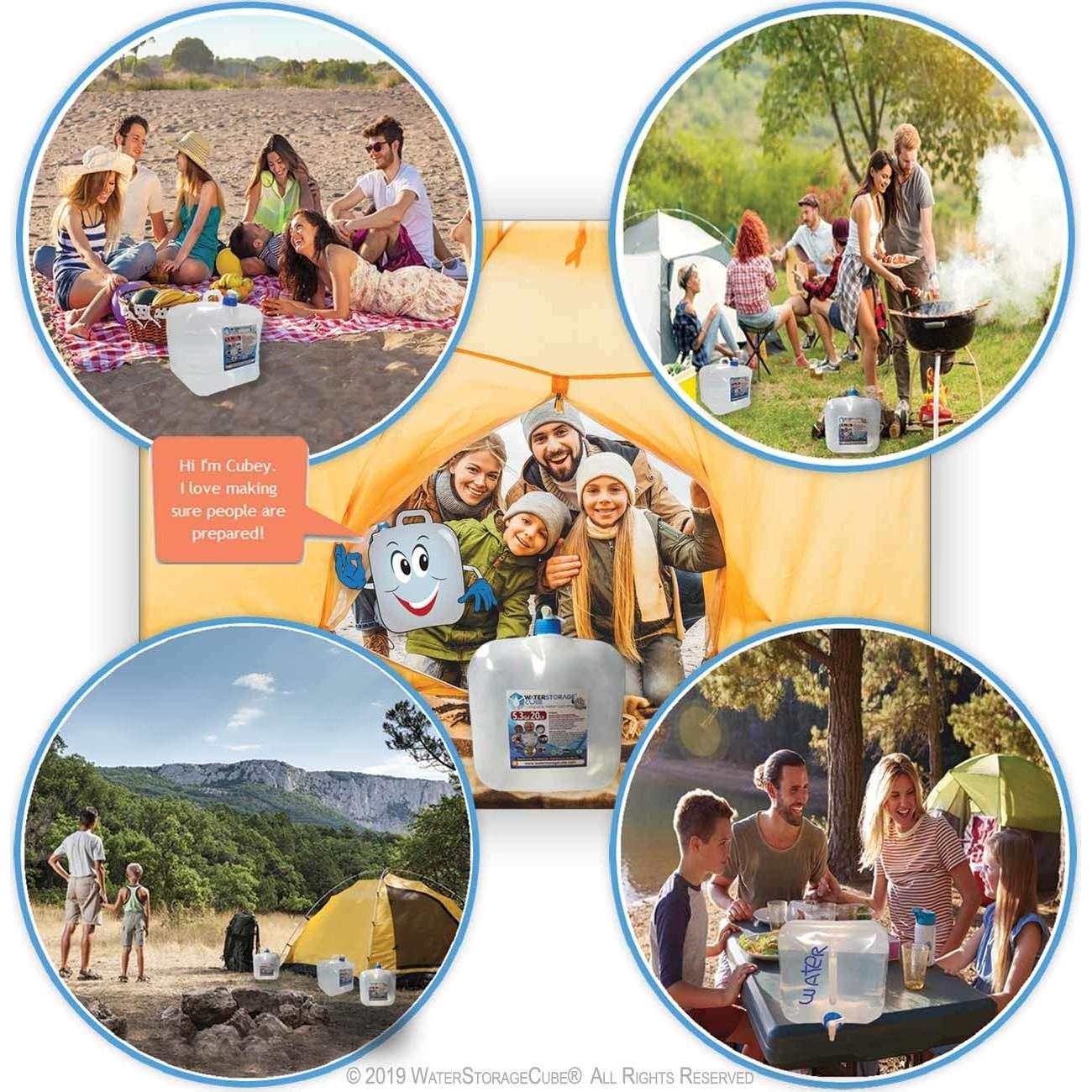 Contenedores de Agua Plegables WaterStorageCube 19.2L 5.3 Gal