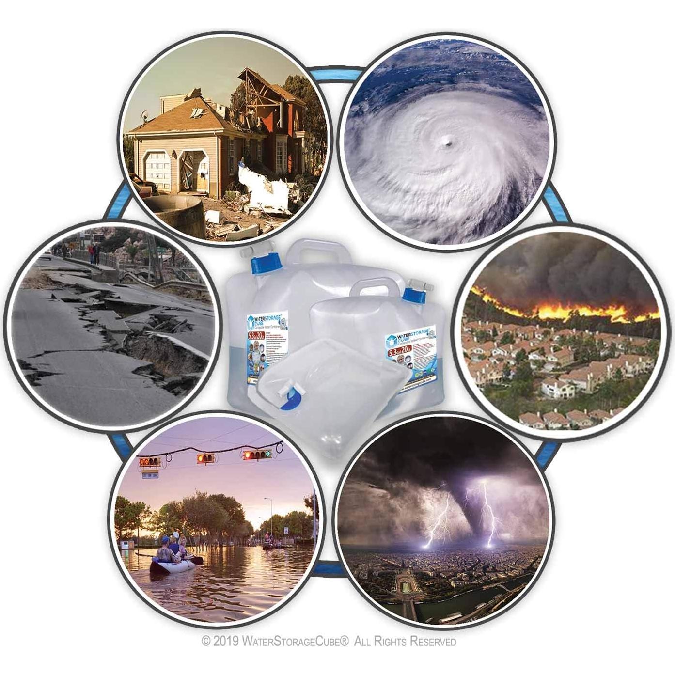 Contenedores de Agua Plegables WaterStorageCube 19.2L 5.3 Gal