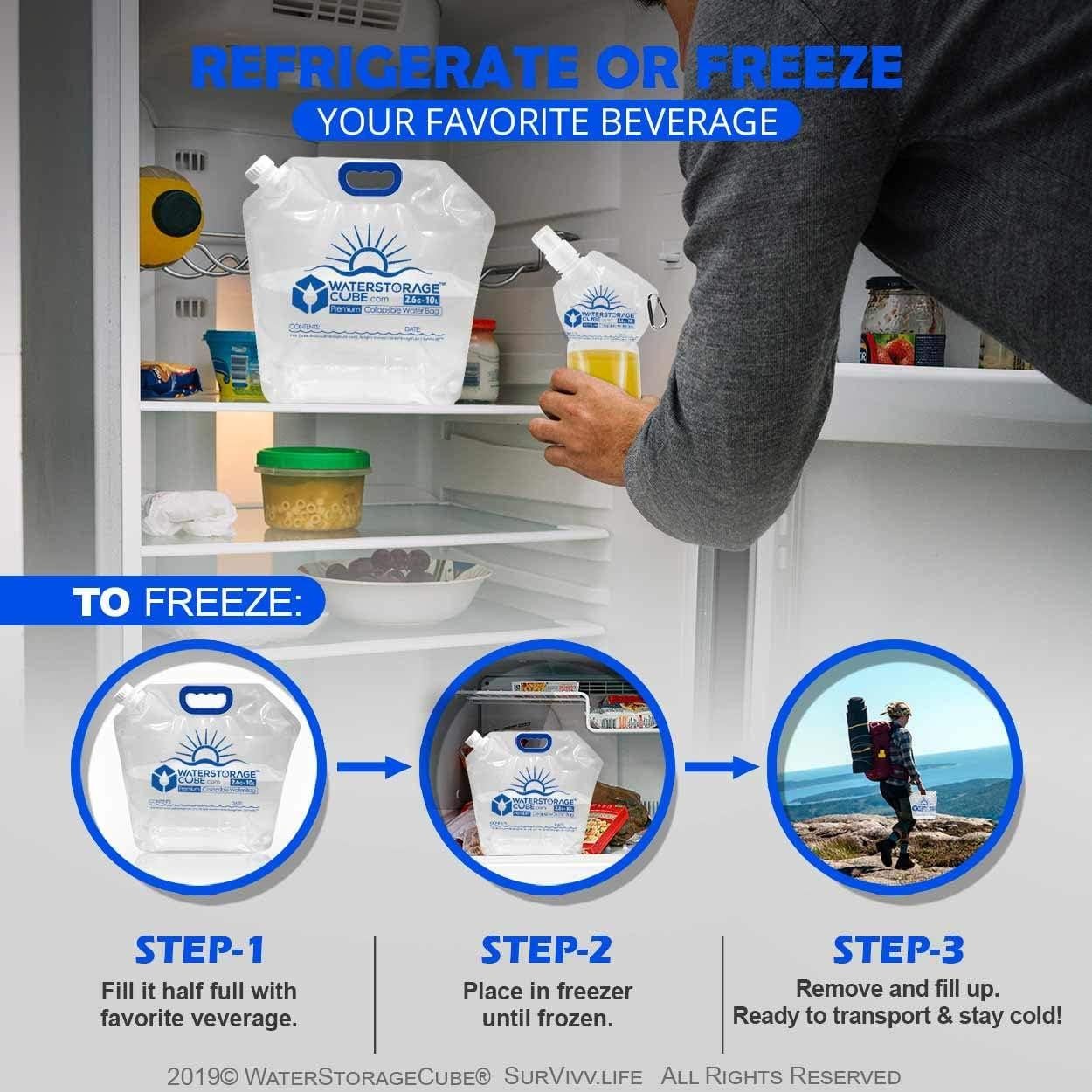 Contenedores de Agua Plegables WaterStorageCube 19.2L 5.3 Gal