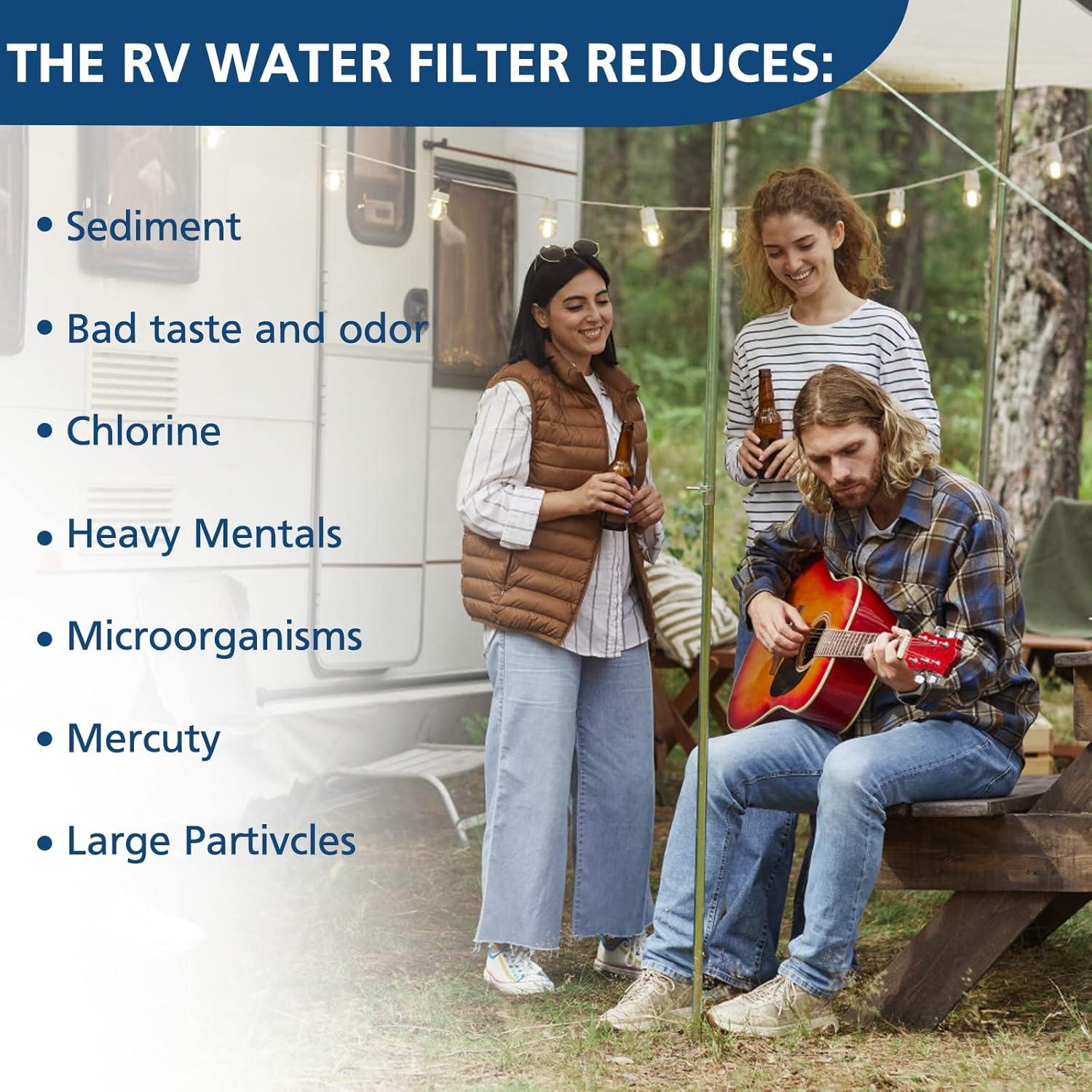 Paquete de 2 filtros de agua Beckacher para RV - KDF y GAC