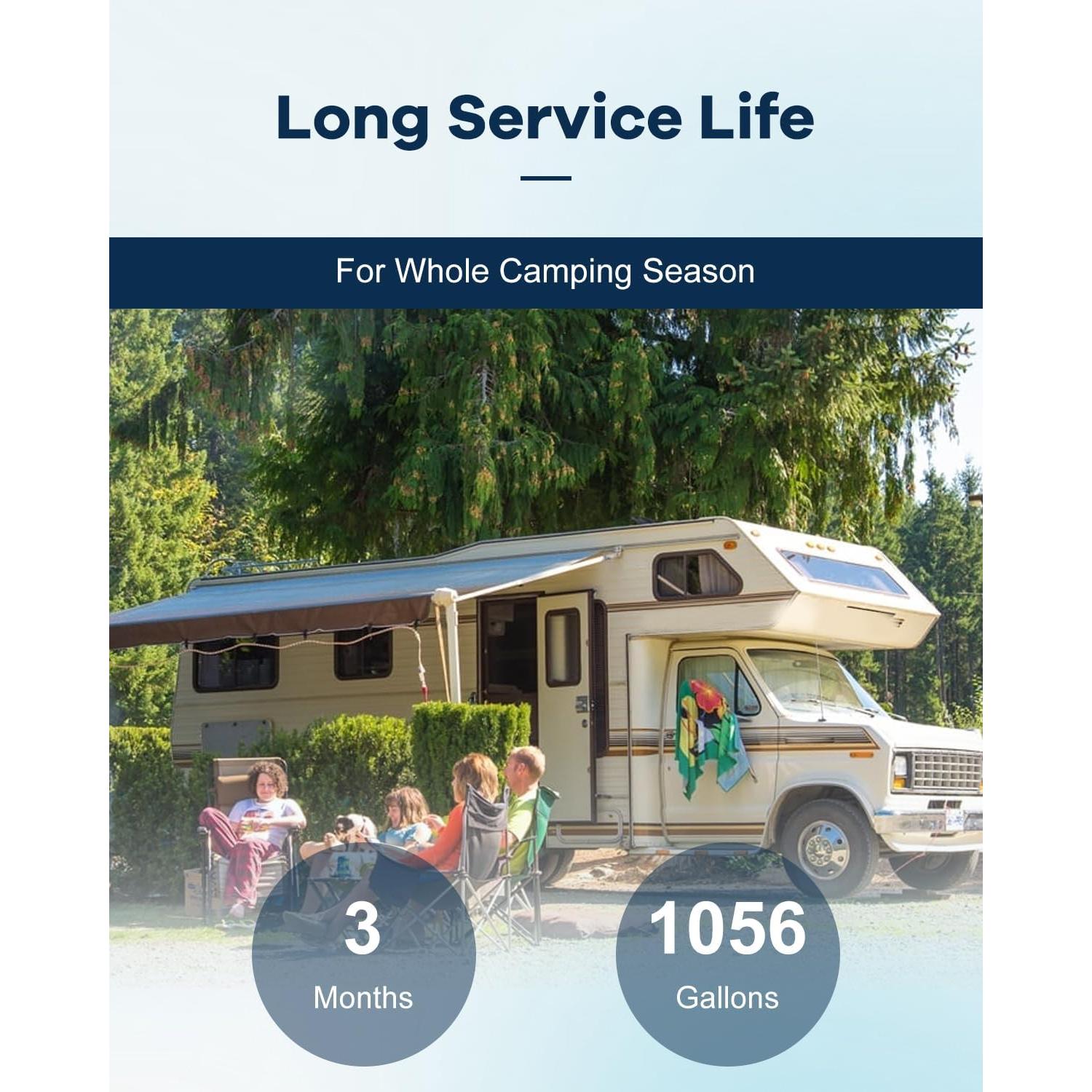 Filtro de Agua para RV FAHKNS - Paquete de 2, 4000 L, Reduce Cloro