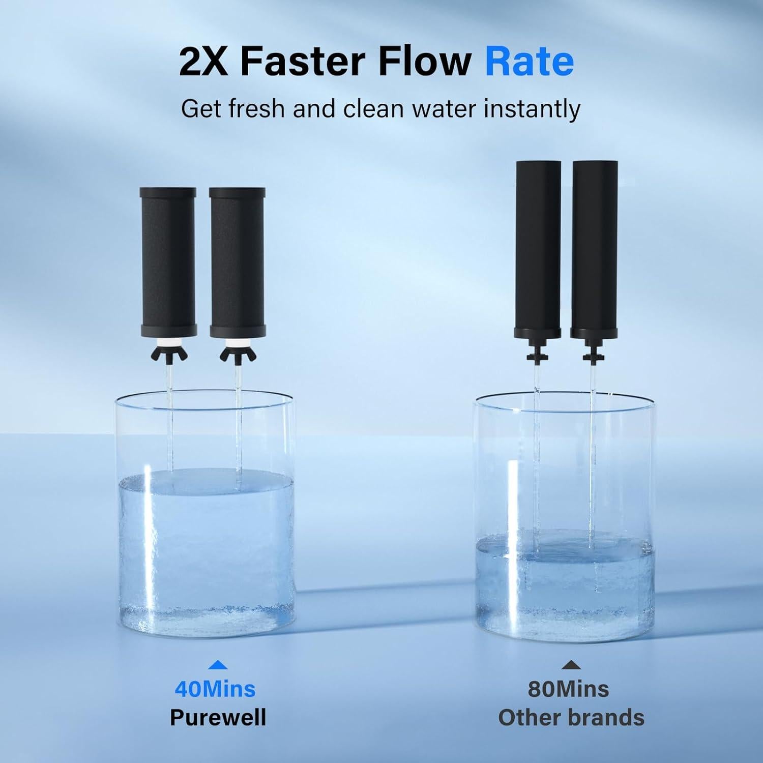 Filtros de Agua Purewell PF-3 Negro 3 Etapas Paquete de 2