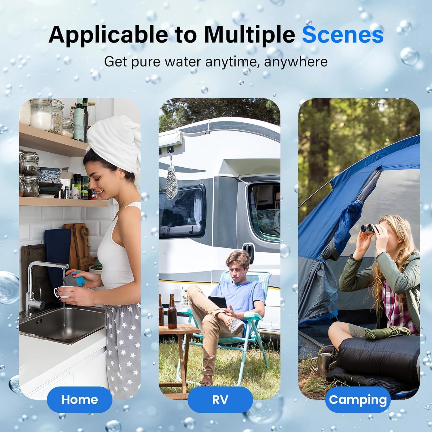 Filtros de Agua Purewell PF-3 Negro 3 Etapas Paquete de 2