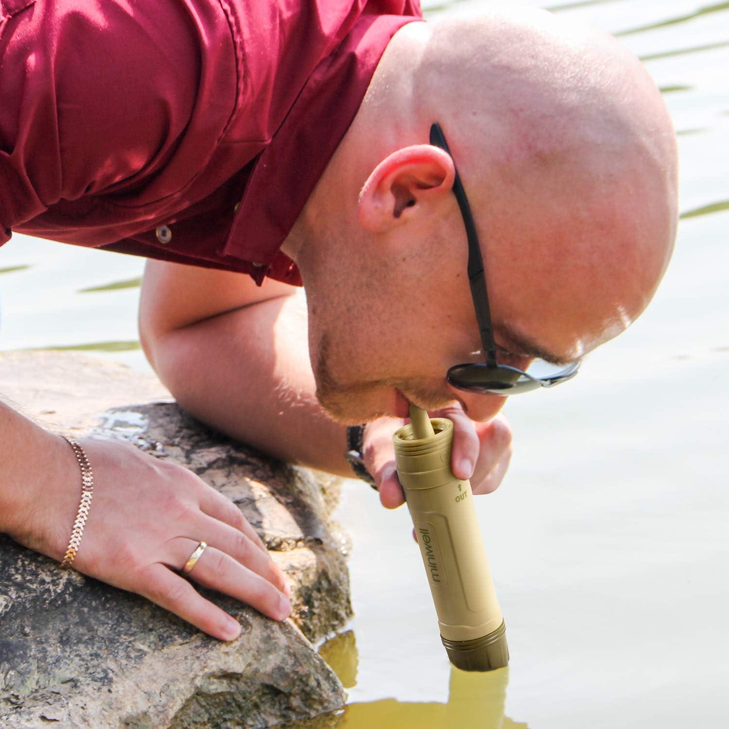 Filtro de Agua Miniwell L605B Portátil para Camping y Emergencias