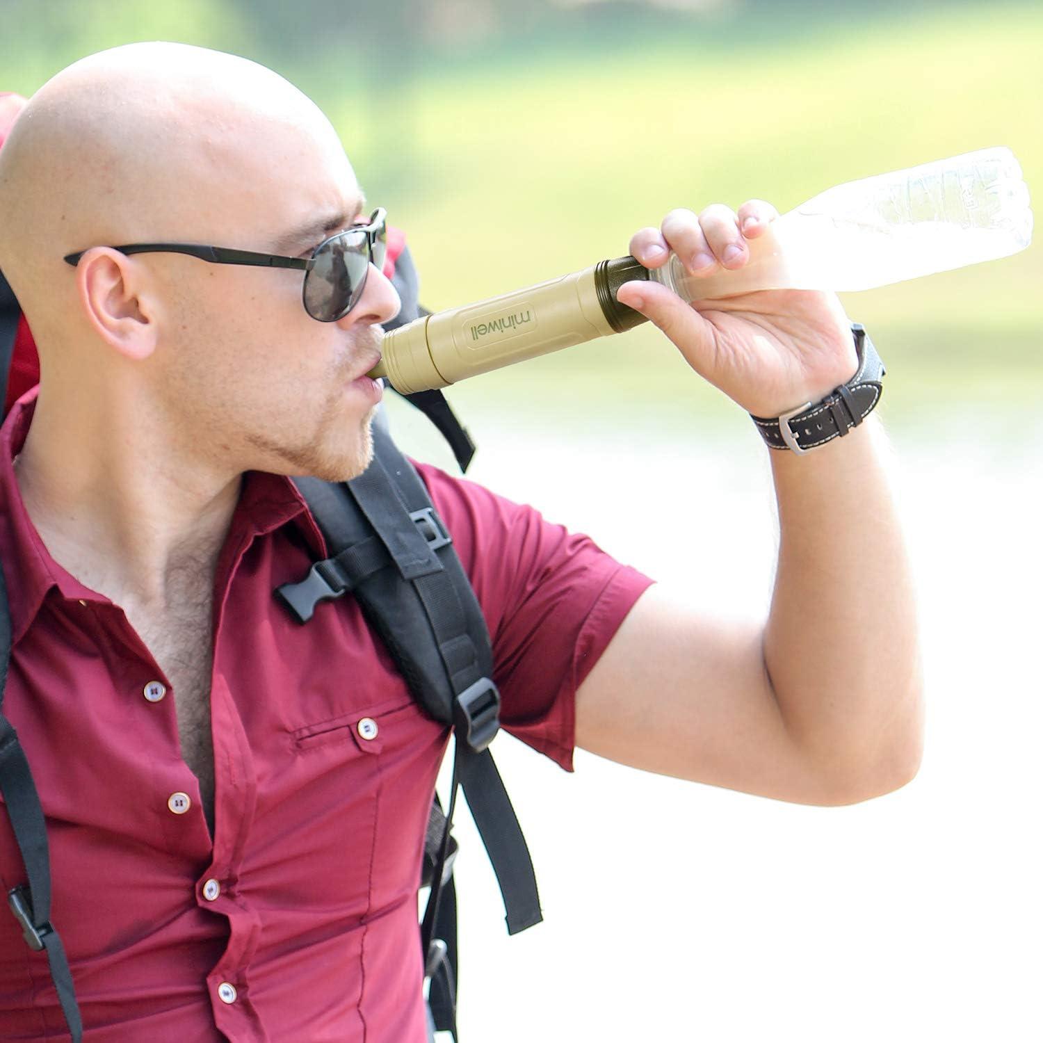 Filtro de Agua Miniwell L605B Portátil para Camping y Emergencias