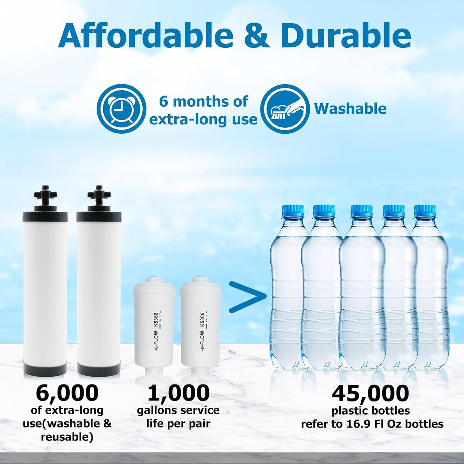 Filtro Cerámico Larayci Mejorado para Agua Berkey 4 Unidades