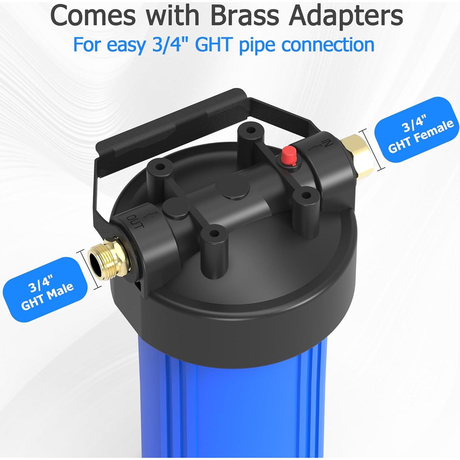 Filtro de Agua MewMore HHB10 para RVs y Barcos 0.2 Micrones