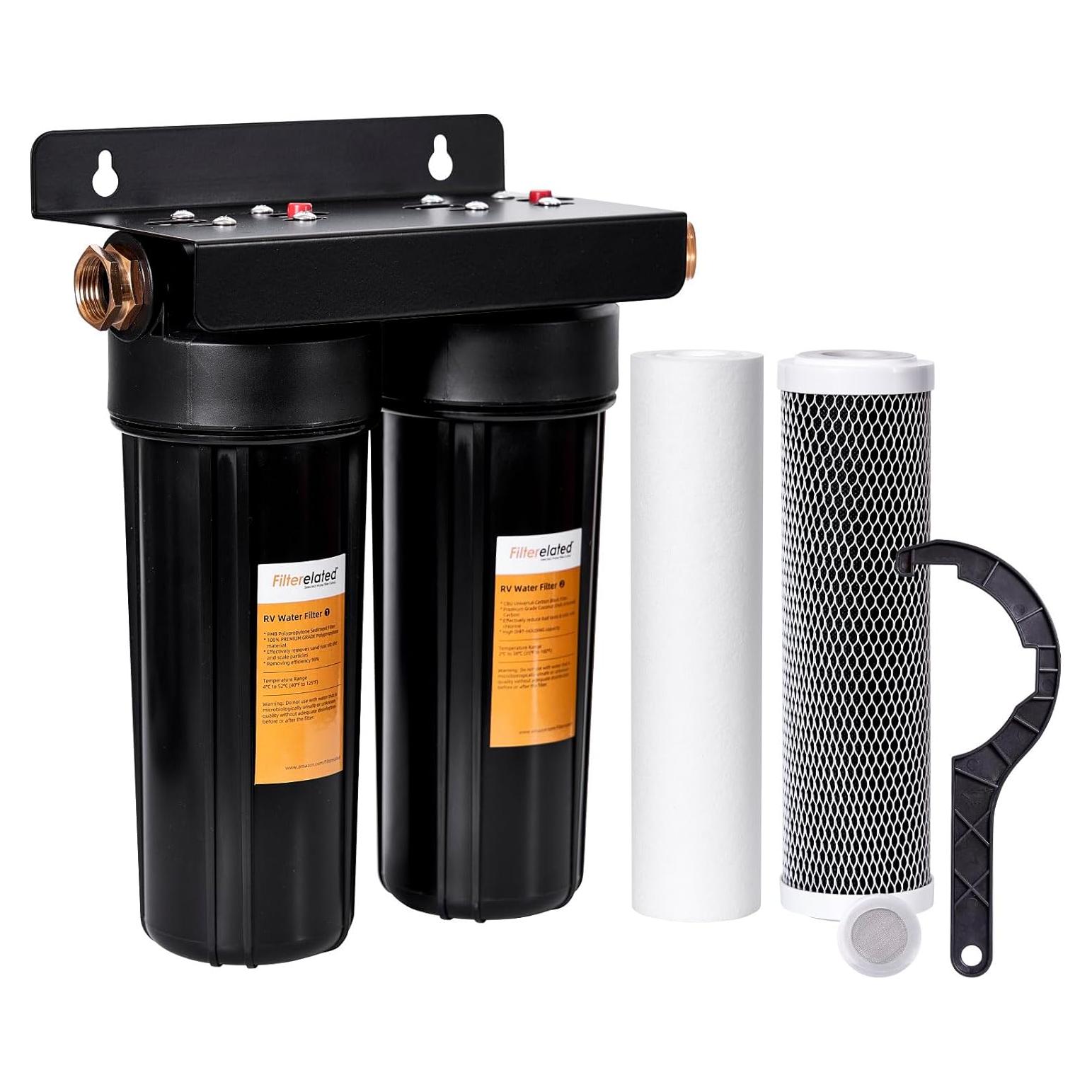 Filtro de Agua Doble para RV Filterelated RV-HLD 24.89x13.97cm