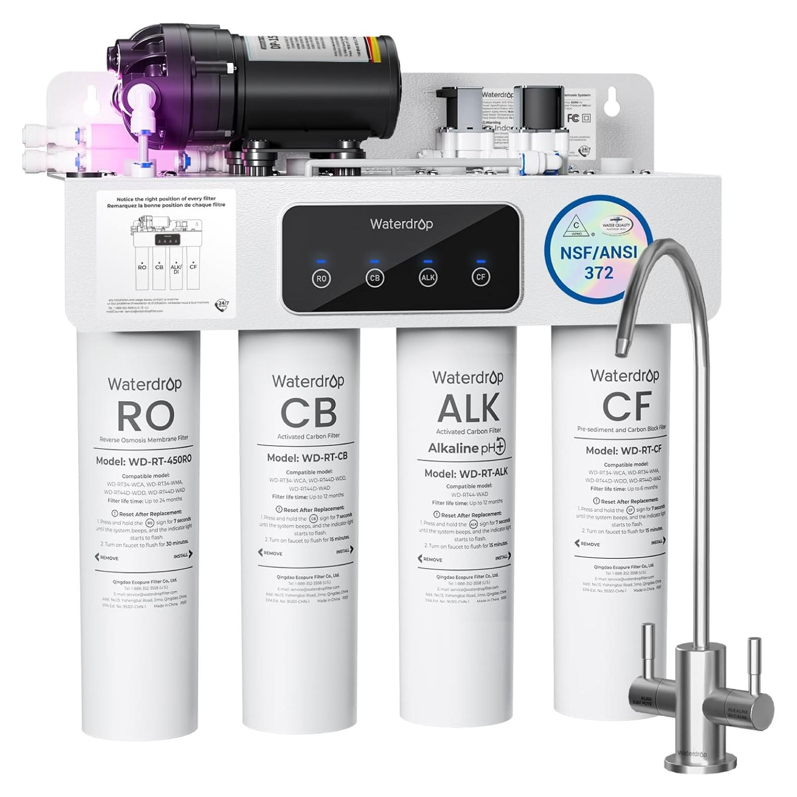 Filtro de Agua Waterdrop WD-T4-A Alkalino pH+ 1701.5 LPD