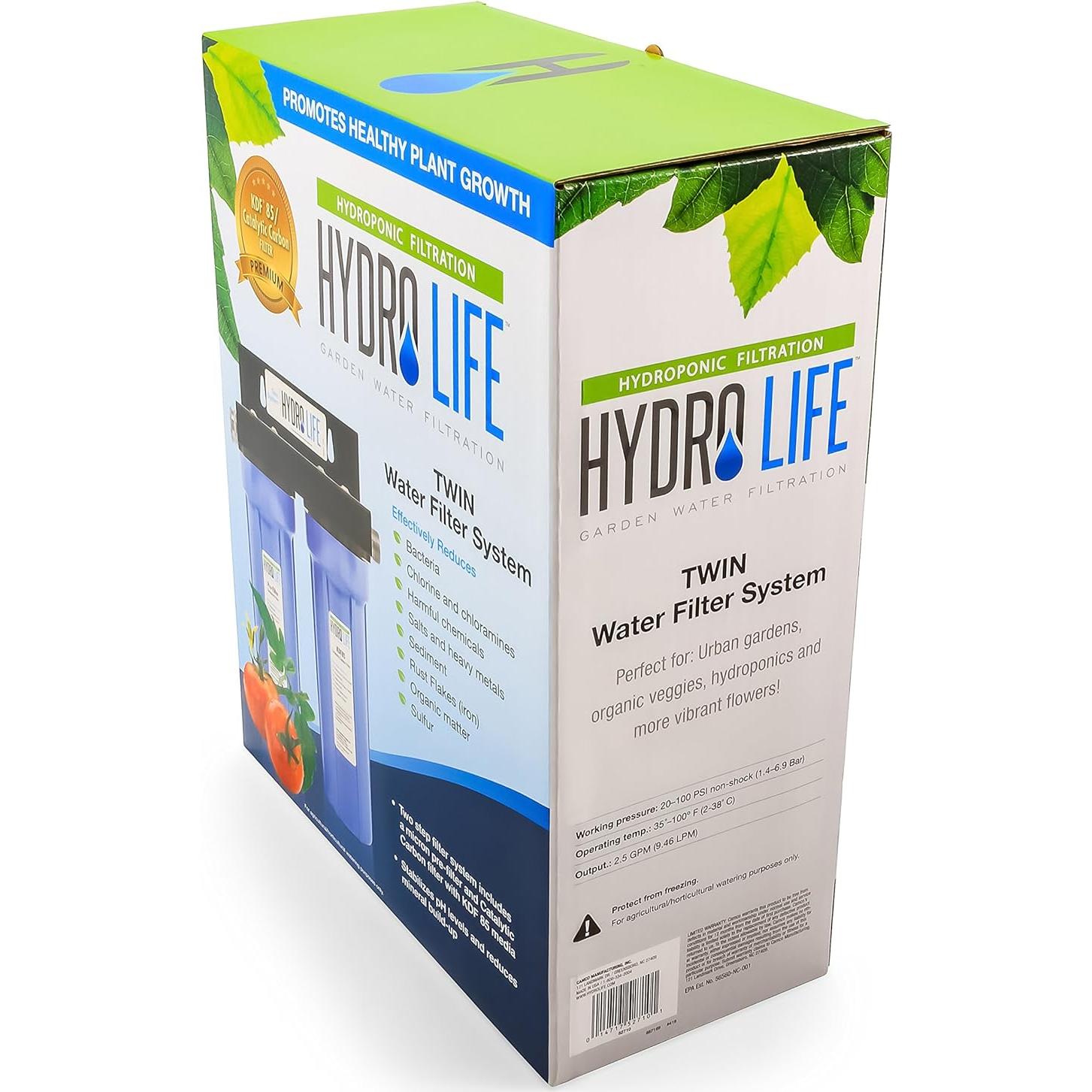 Sistema de Filtración de Agua Doble Camco Hydro Life 52710 | Filtra Cloro y Sedimentos