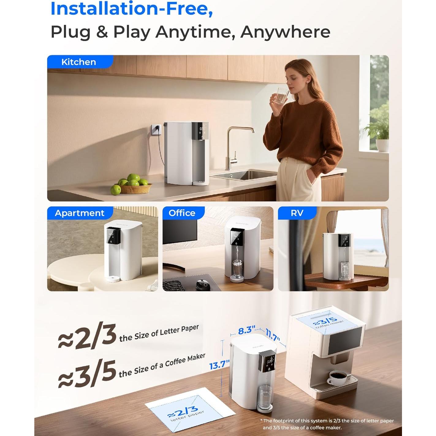 Filtro de Agua de Ósmosis Inversa Waterdrop C1S 6 Etapas 4.16L