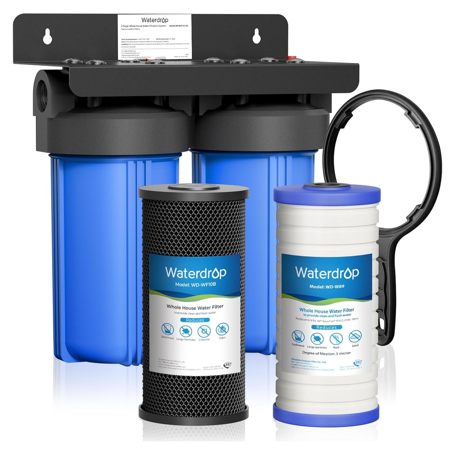 Sistema de Filtro de Agua Waterdrop WD-WHF21-BG 2 Etapas 8.14 kg