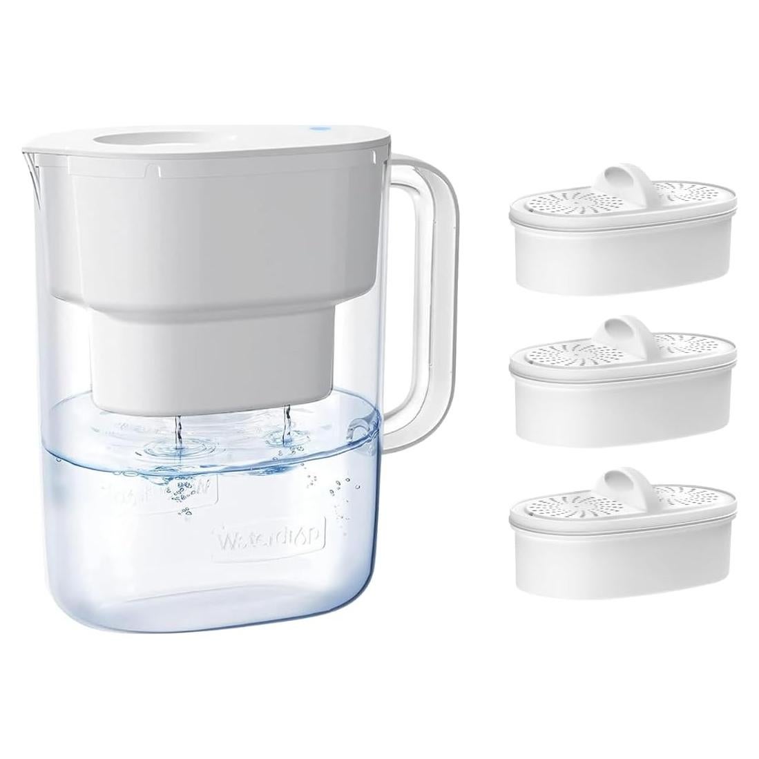 Jarra de Filtro de Agua Waterdrop 10 Tazas, 757 Litros, Blanca