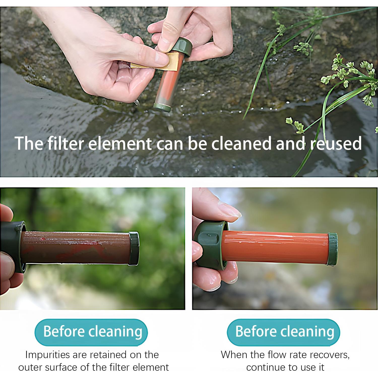 Filtro de Agua Portátil VellyHiker - Purificador de 0.0001 Micrones