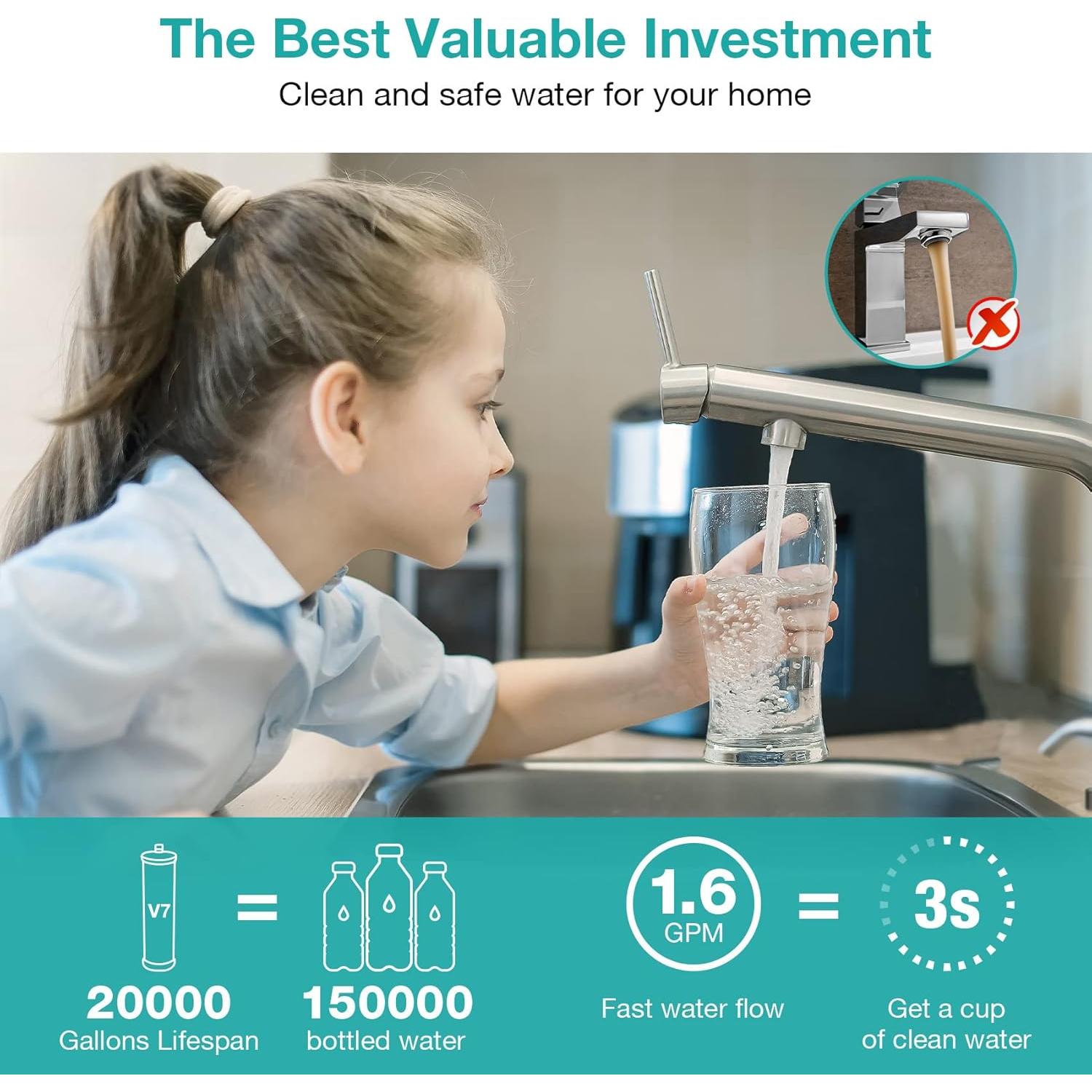 Filtro de Agua SimPure V7, 20K Galones, 5 Etapas, 1 Paquete