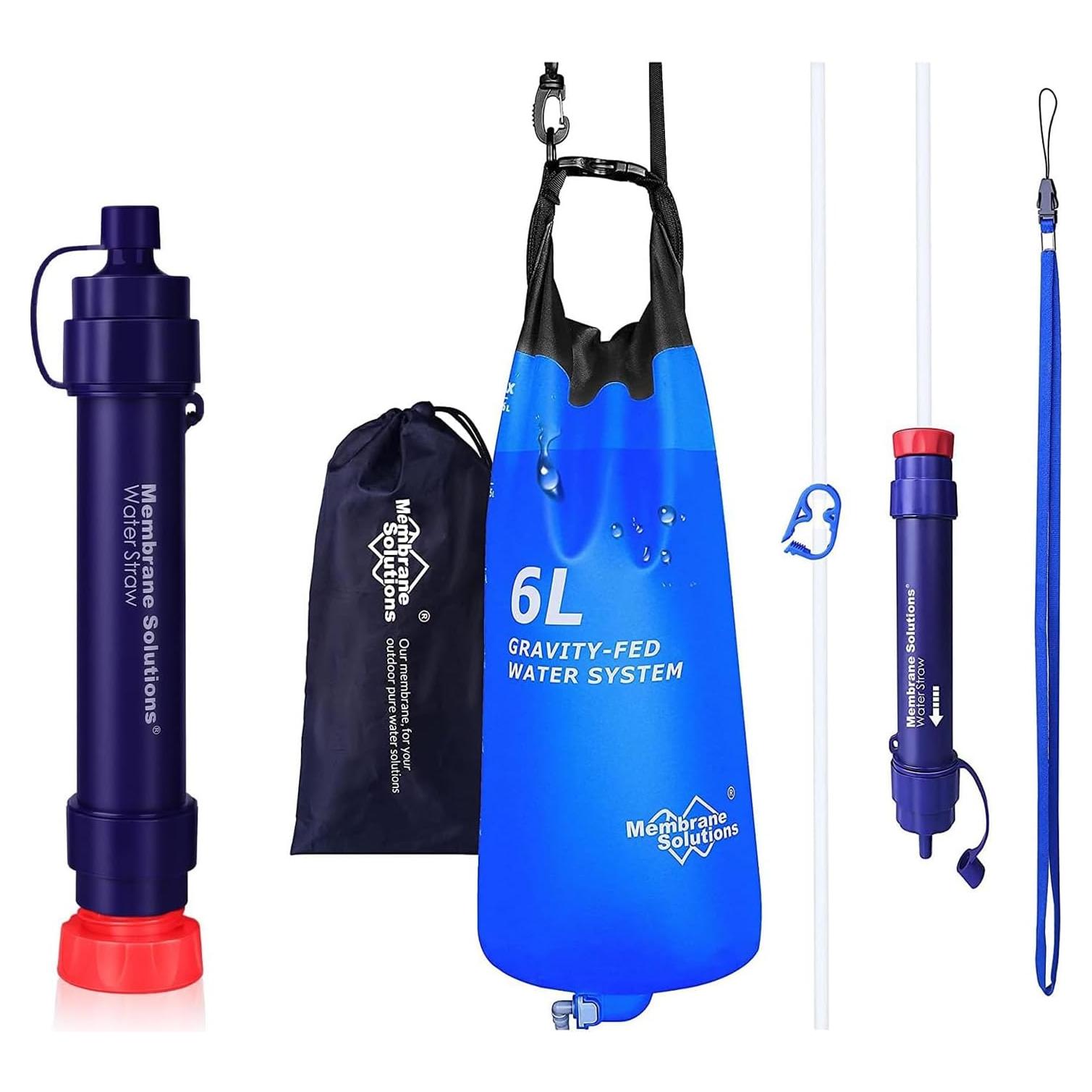 Filtro de Agua Membrane Solutions S2, 6L, 0.1 Micrones, Camping