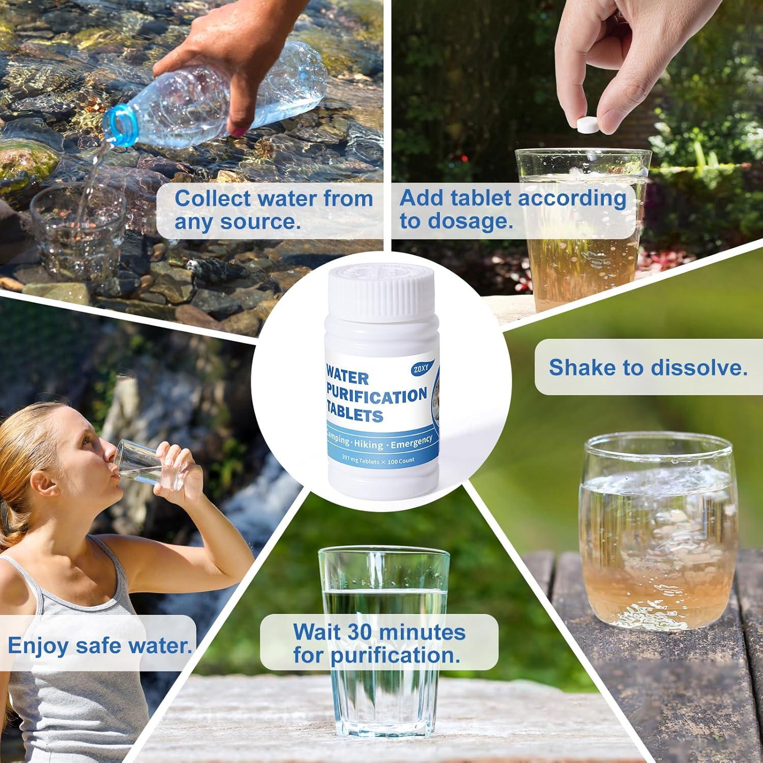 Tabletas Purificadoras de Agua ROZJOVU - 100 Unidades