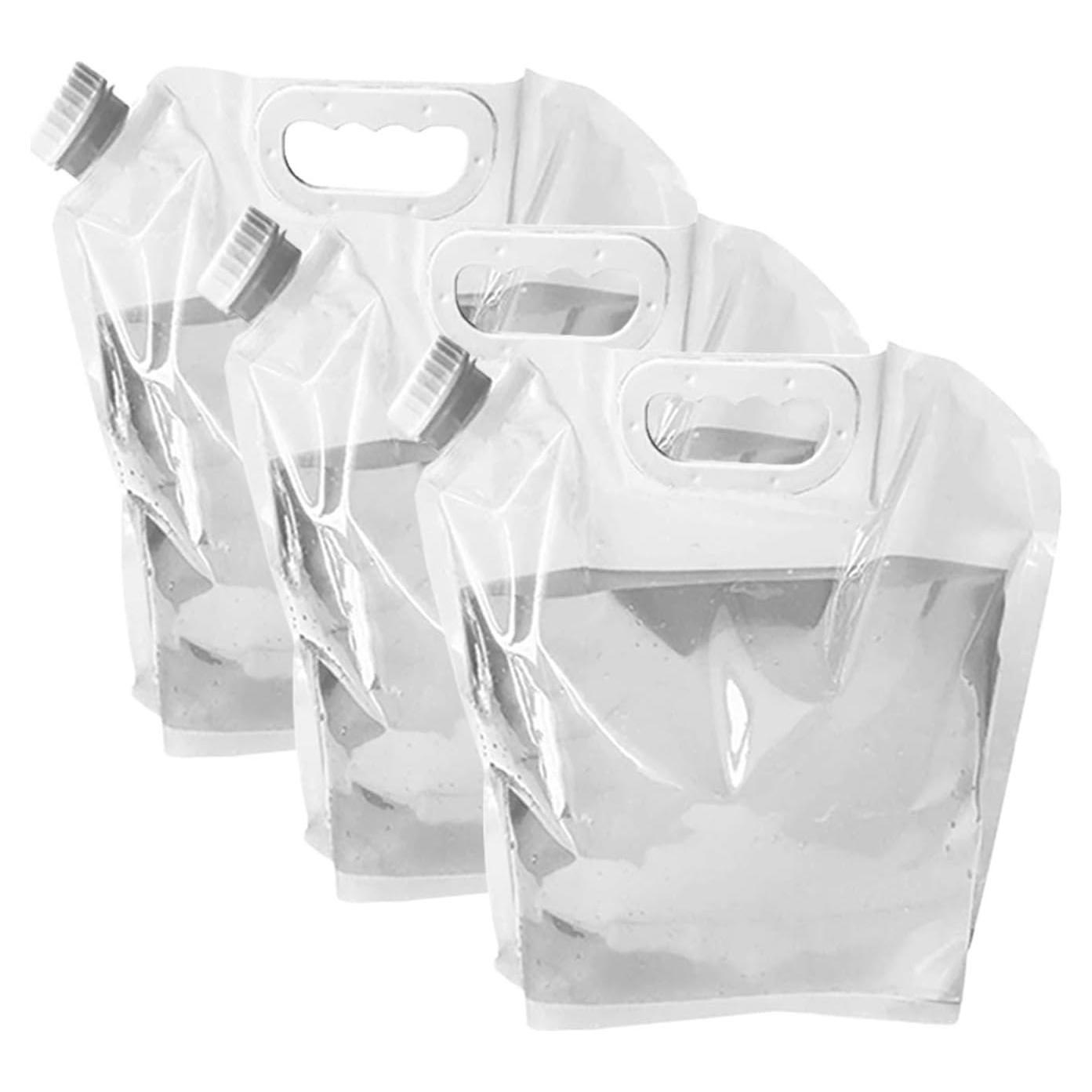Bolsa de Agua Plegable Ellsang 5L - 3 Paquetes, Libre de BPA