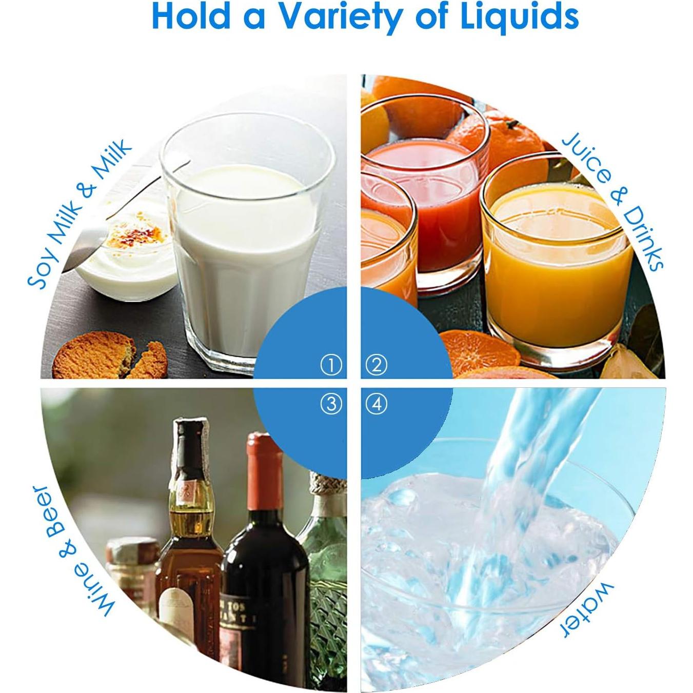 Bolsa de Agua Plegable Ellsang 5L - 3 Paquetes, Libre de BPA