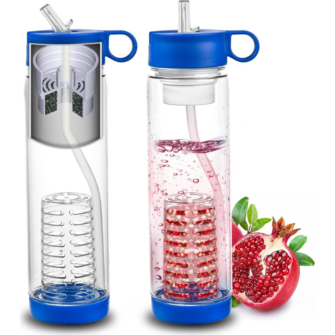 Botella de Agua Filtrada Basily con Infusor de Frutas 1L