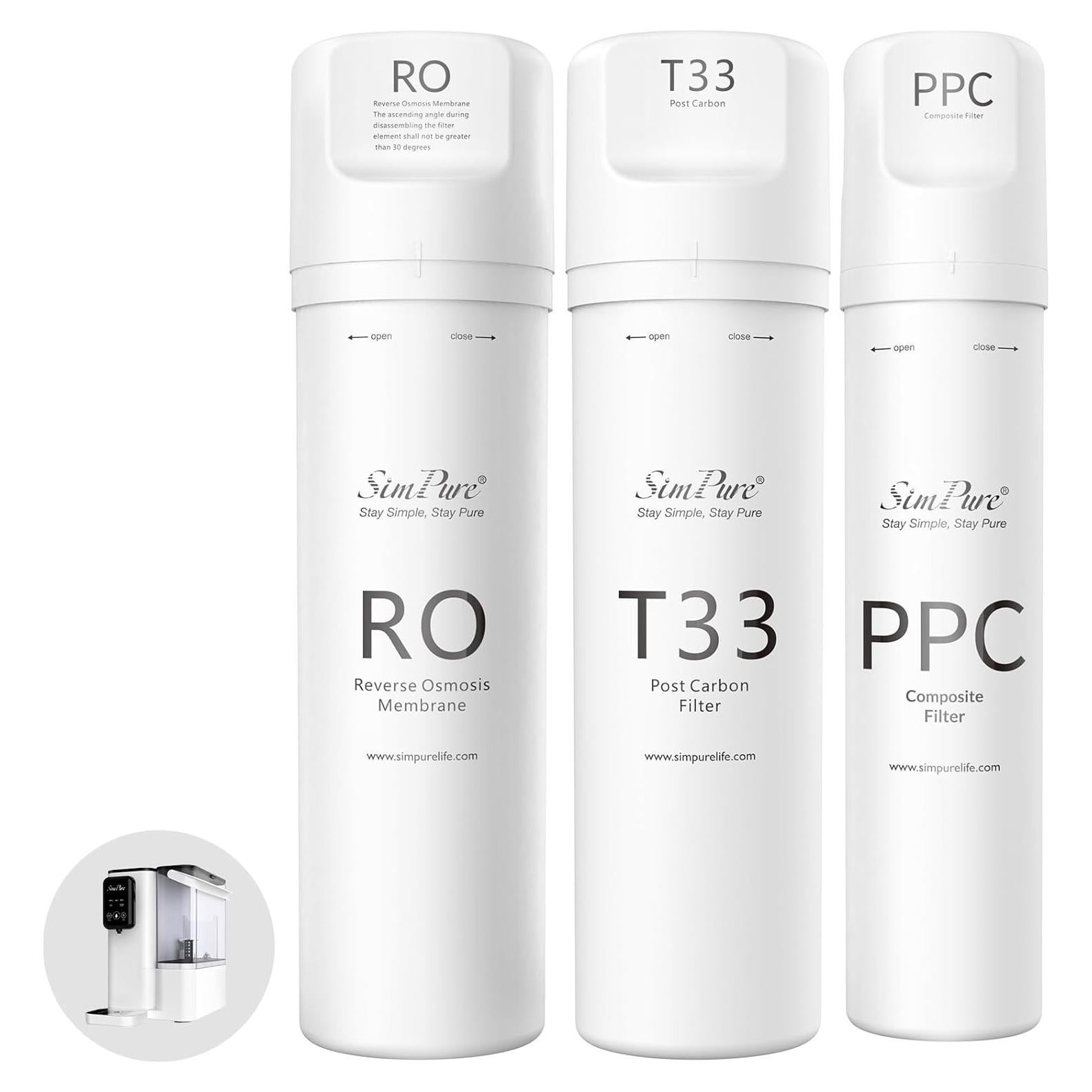 Juego de Filtros SimPure Y9 Serie Uno - Reemplazo 6-12 Meses