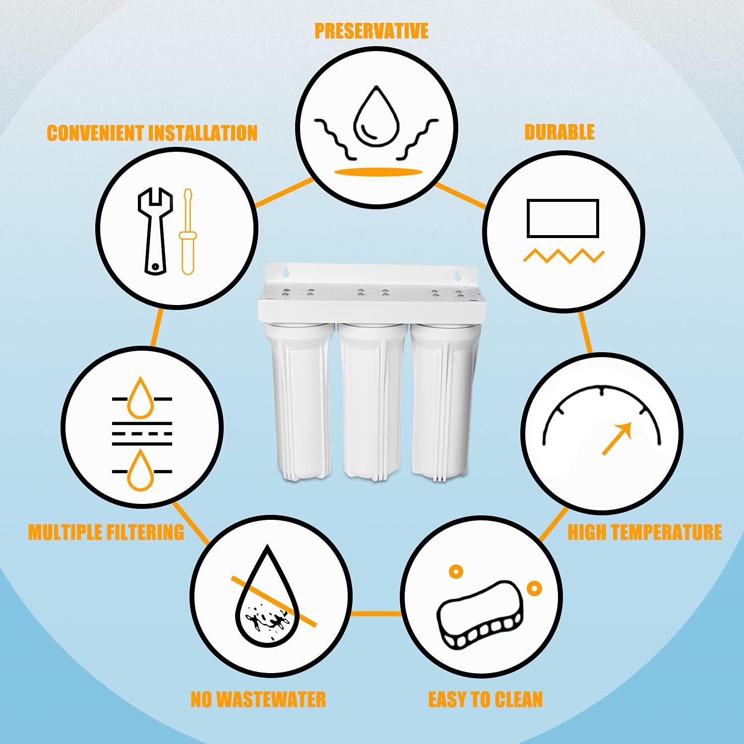 Sistema de Filtro de Agua RANSOTO 3 Etapas para RV y Barcos