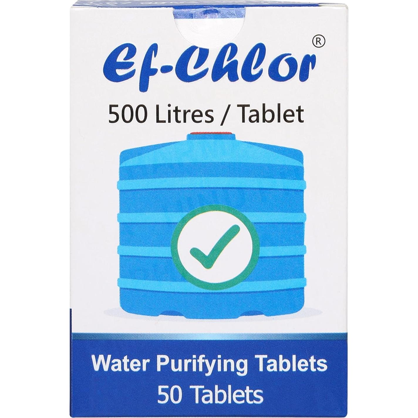 Tabletas Purificadoras de Agua Ef-Chlor 1.67g - 50 Unidades