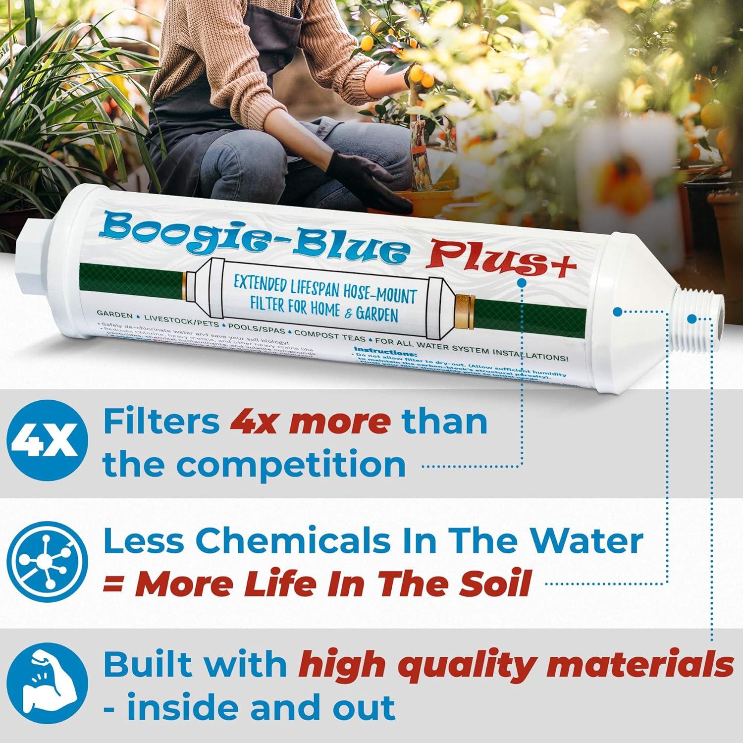 Filtro de Agua Boogie Brew Blue Plus - 45,000 Litros, Elimina Cloro y Metales Pesados