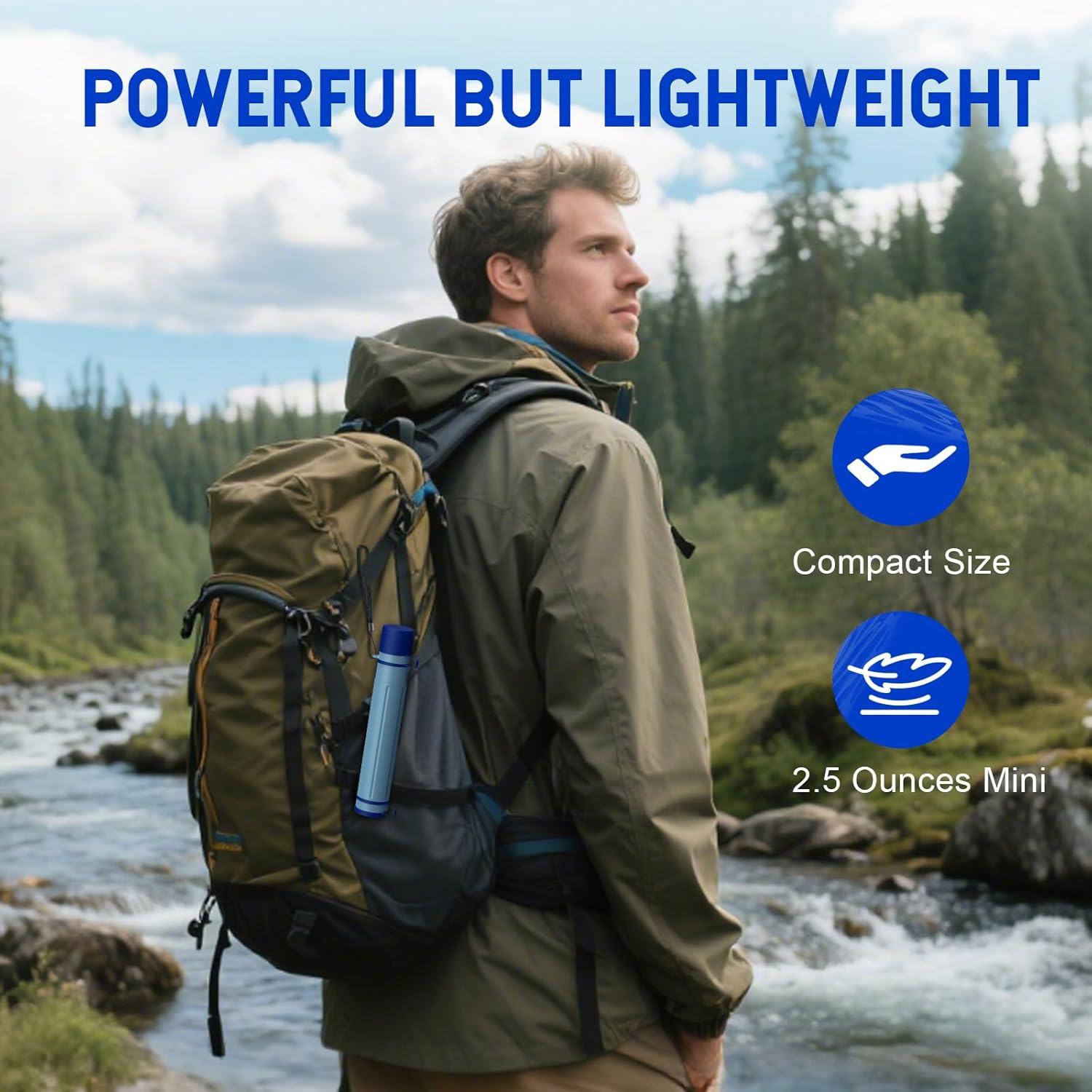 Filtro de Agua Portátil Greeshow GS-28H1, 3 Etapas, 3 Piezas