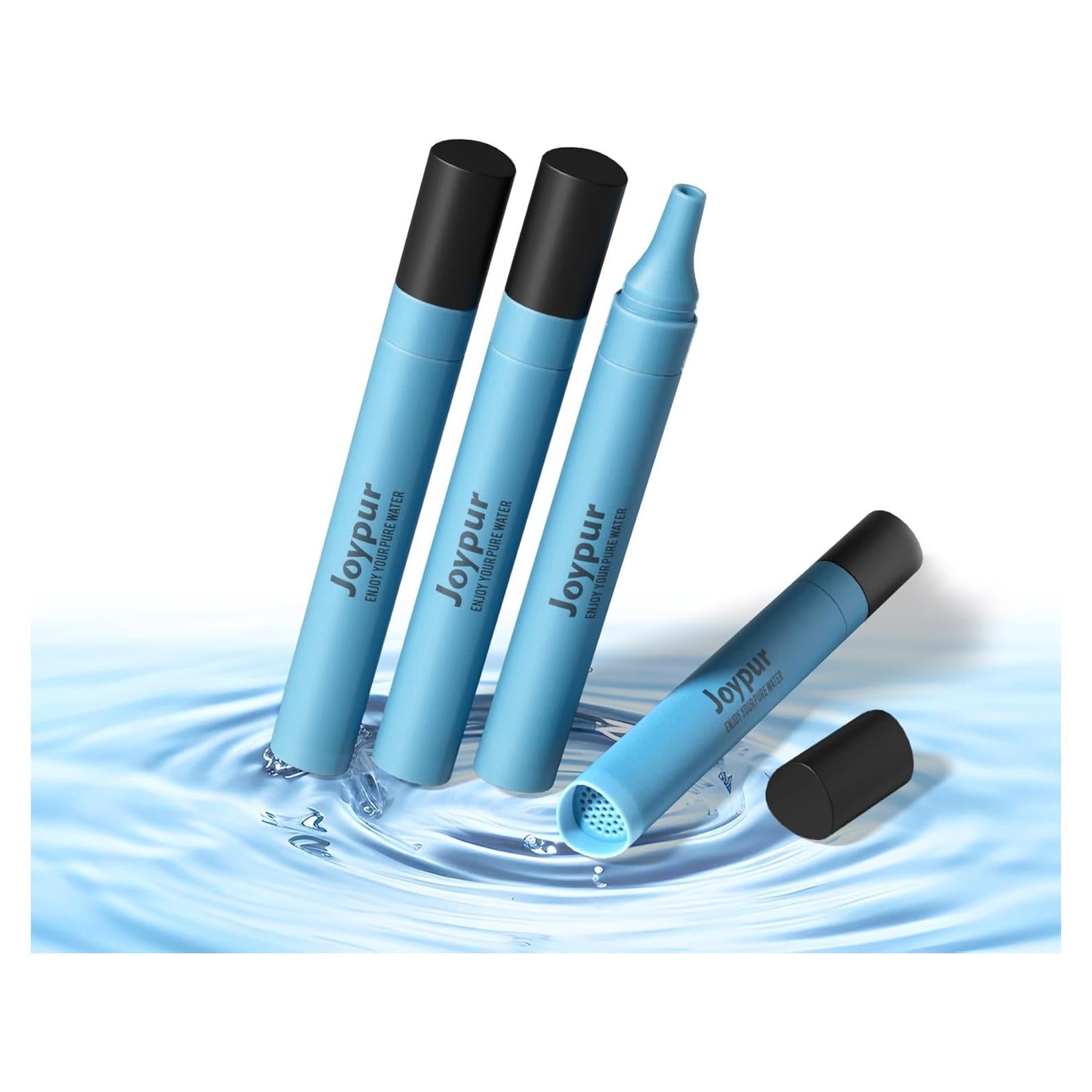 Popote Filtro de Agua Joypur 4PCS, Purificador Portátil 15cm