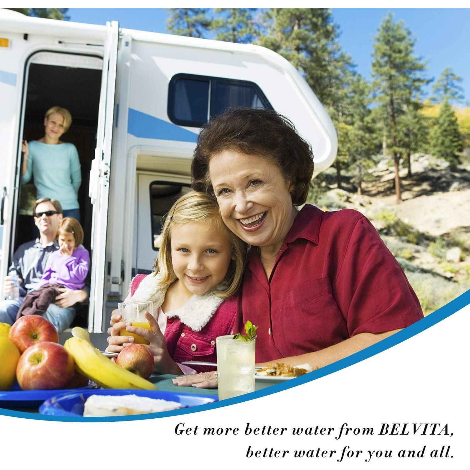 Filtro de Agua Inline BELVITA para RV - 2 Unidades, Reduce Cloro y Olores