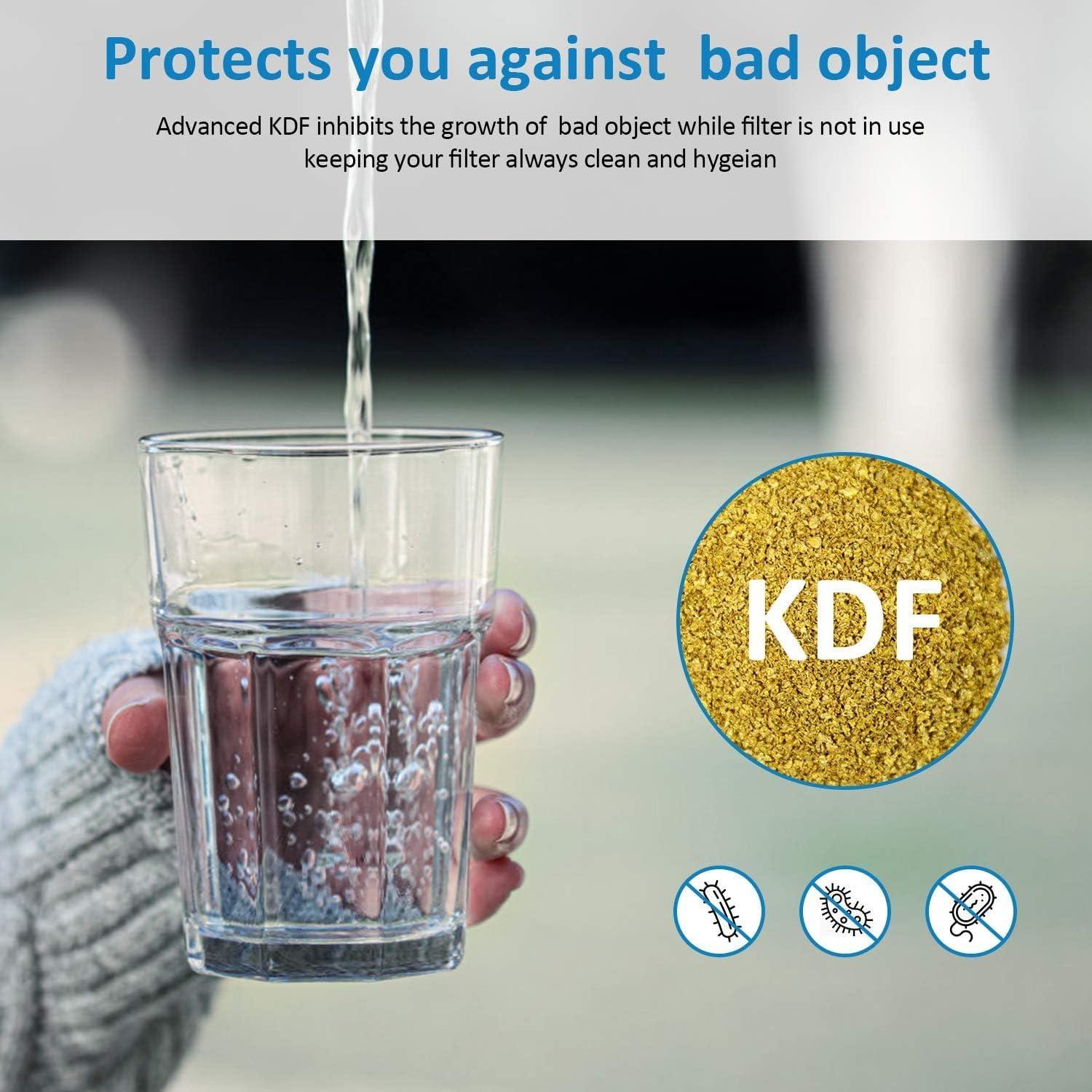 Filtrador de Agua Inline BELVITA RV - Paquete de 2, Carbón Activado