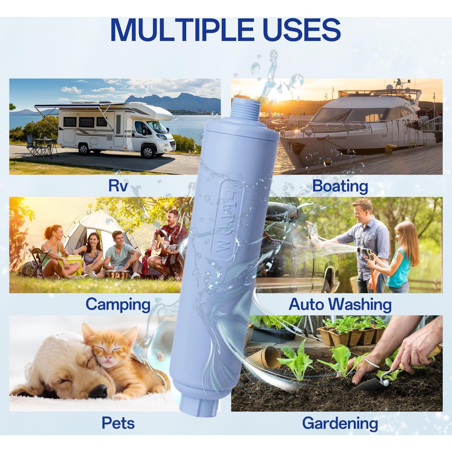 Filtro de Agua para RV Slrongpowlr con Protector de Manguera 27.9cm