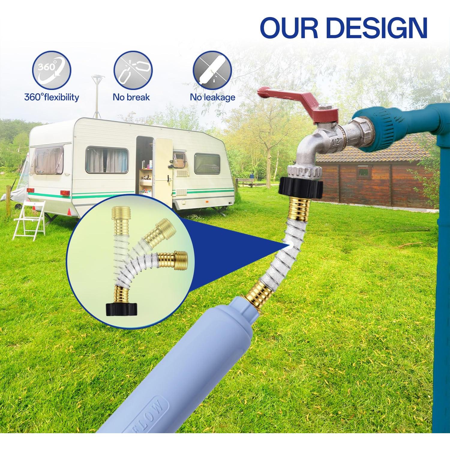 Filtro de Agua para RV Slrongpowlr con Protector de Manguera 27.9cm