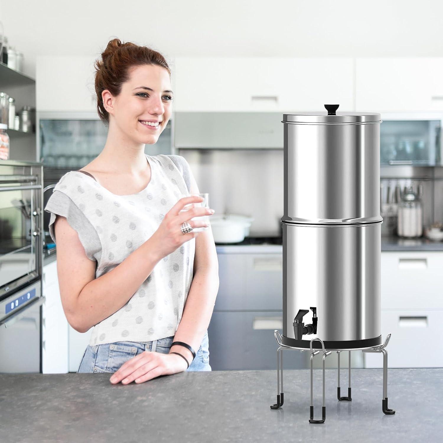 Soporte de Filtro de Agua Berkey LUFFYLIVE Acero Inoxidable 23.5 cm