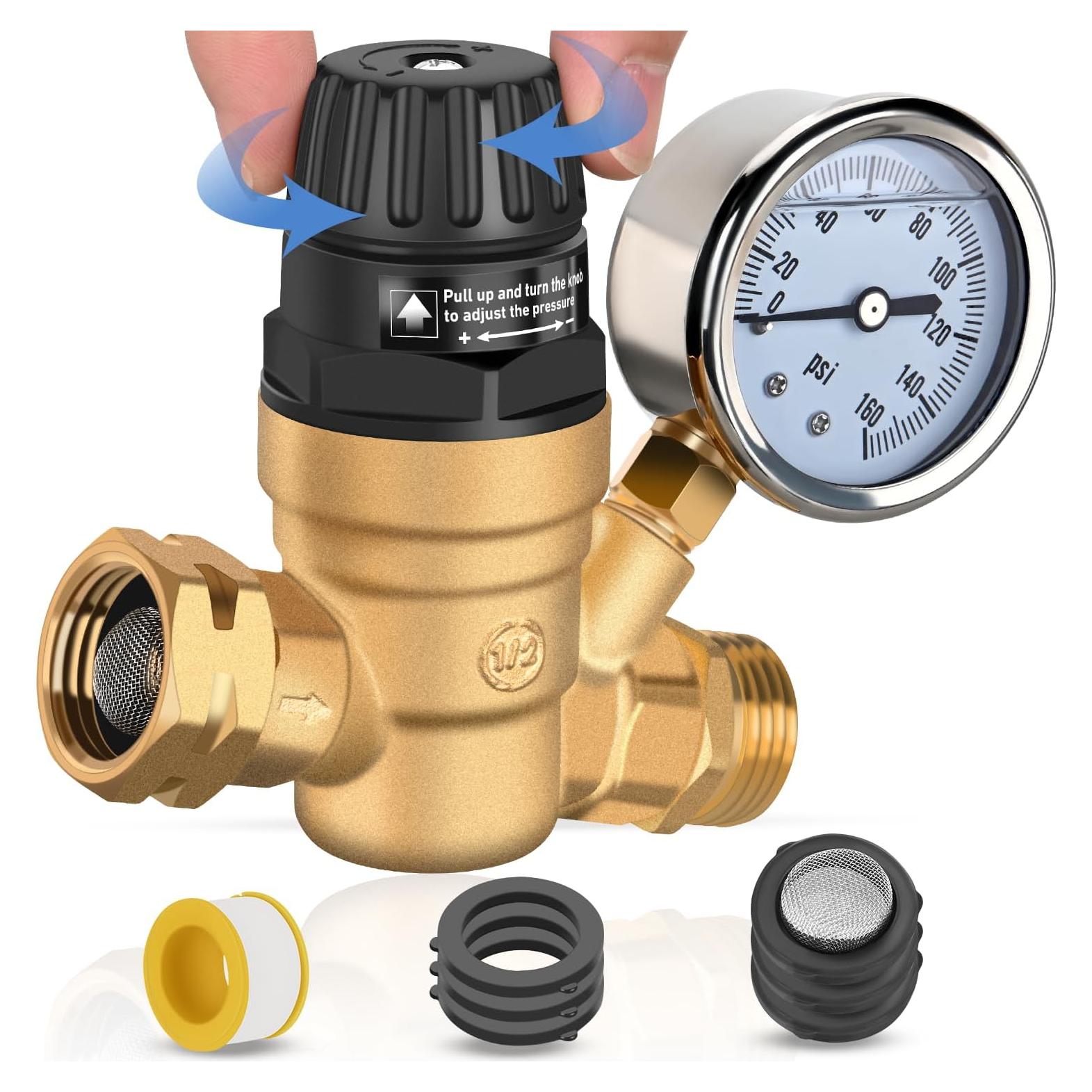 Regulador de Presión de Agua Nilight para RV con Manija Ajustable