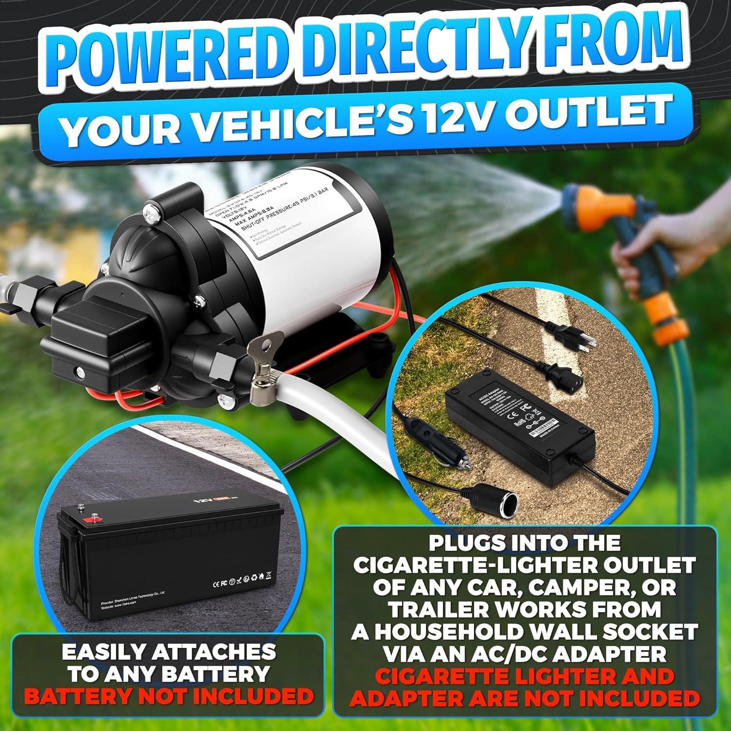 Bomba de Agua 12V LEGLO IWP Autocebante 4 GPM 45 PSI