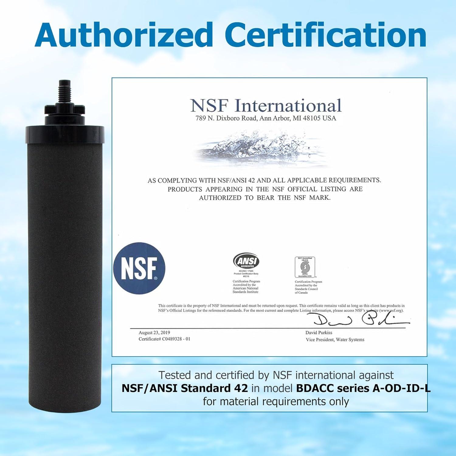 Filtros de Agua de Carbono Activado Larayci LN-BWF-4, Paquete de 4