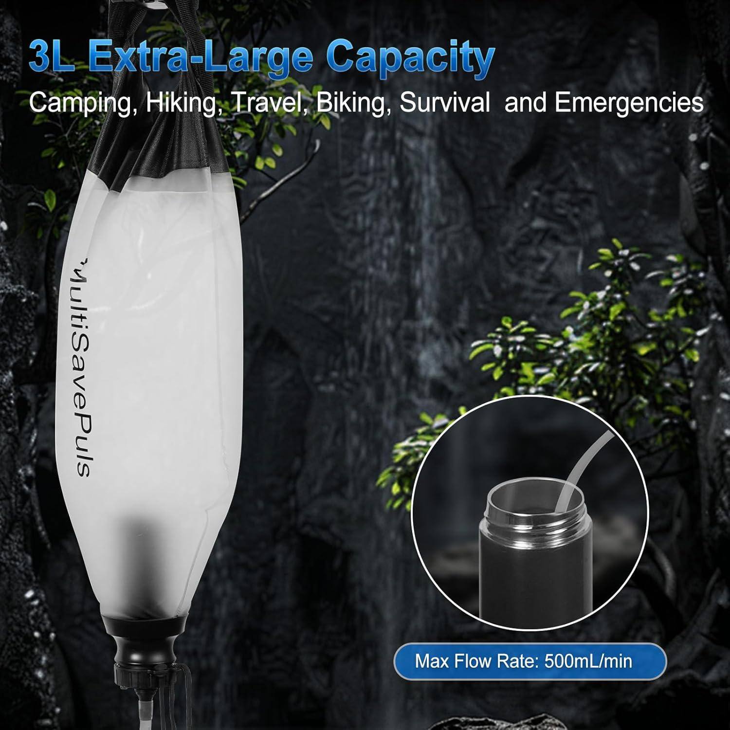 Filtro de Agua por Gravedad MultiSavePuls 3L para Camping