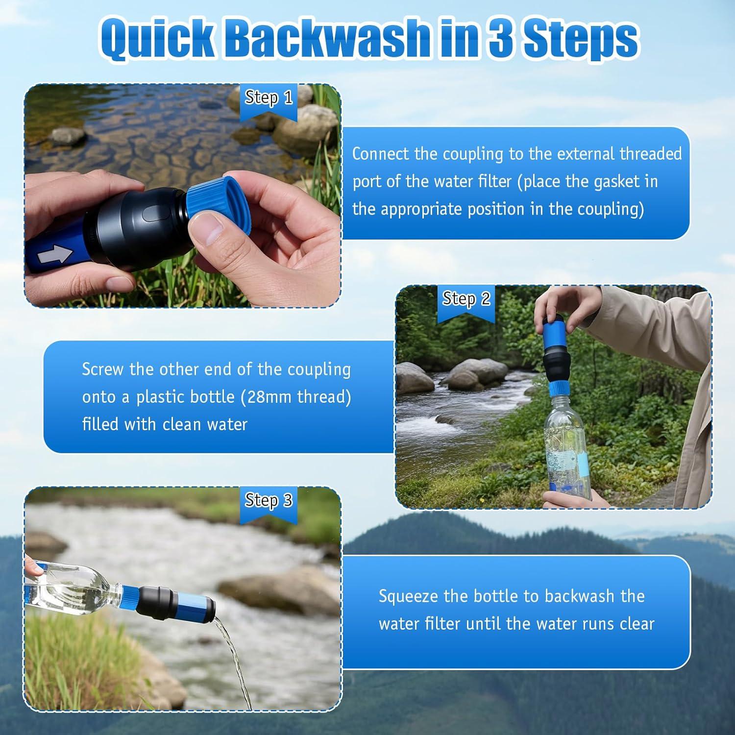 Kit de Acoplamiento de Filtro de Agua Enhon 28mm - 2 Pcs