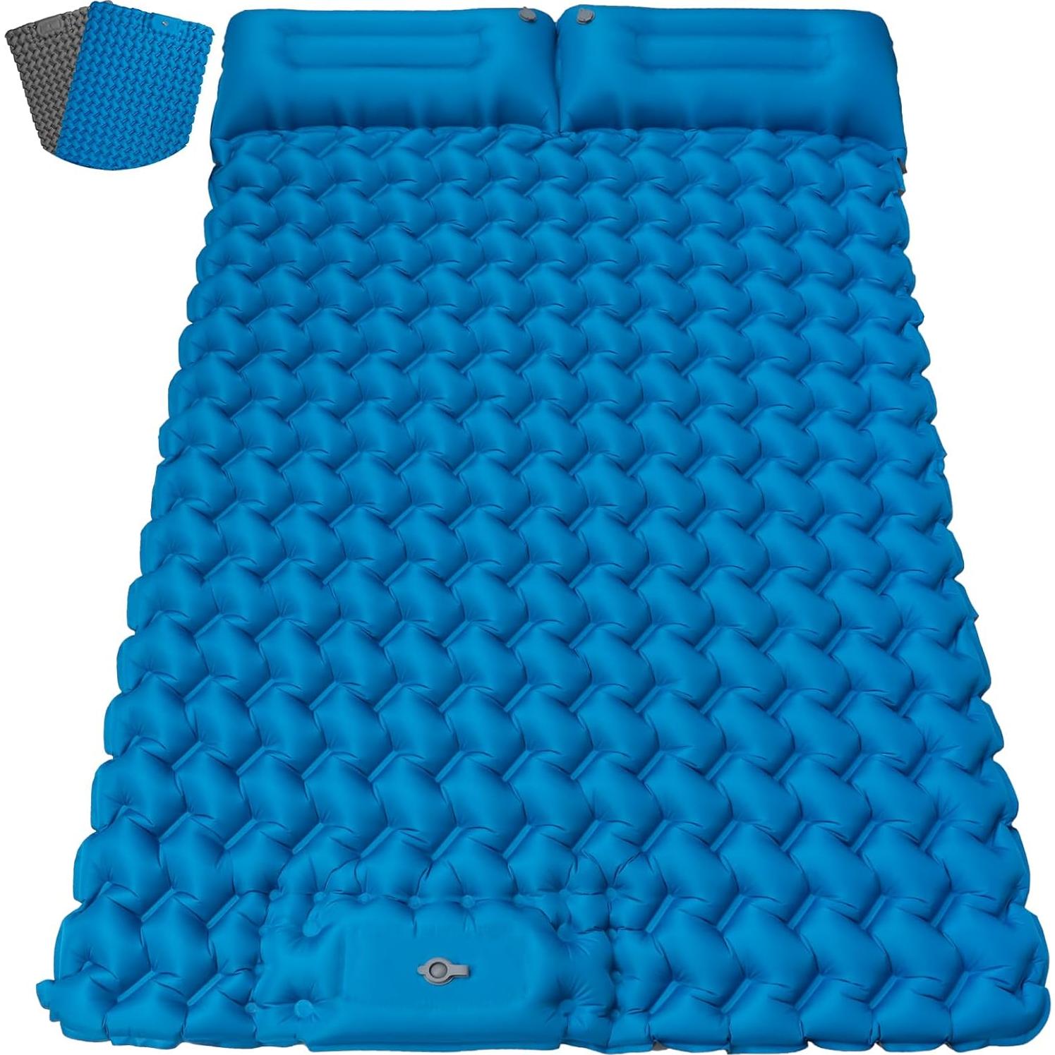 Colchón Inflable Seektain 200x130 cm con Bomba de Pie 10 cm