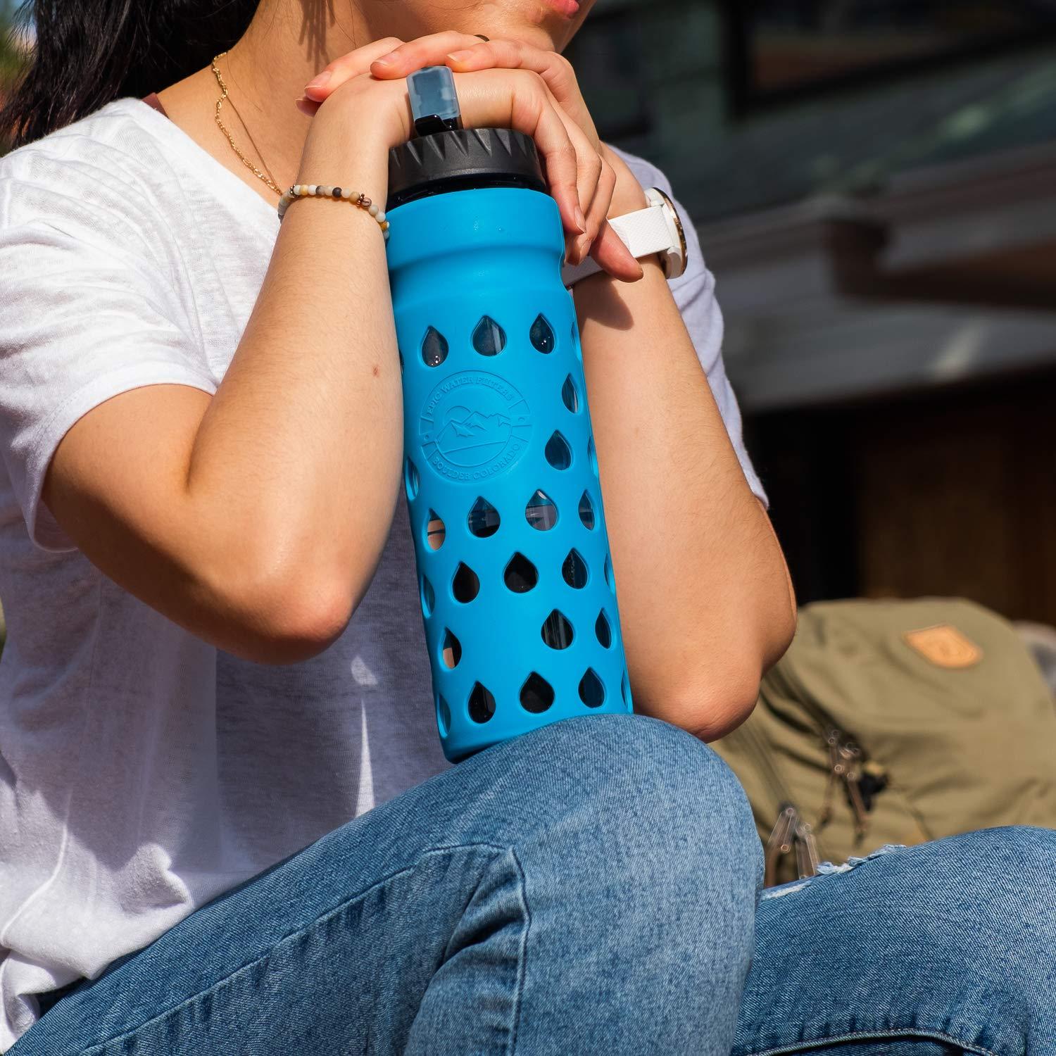 Botella Purificadora de Agua Epic 0.95L Vidrio Borosilicato